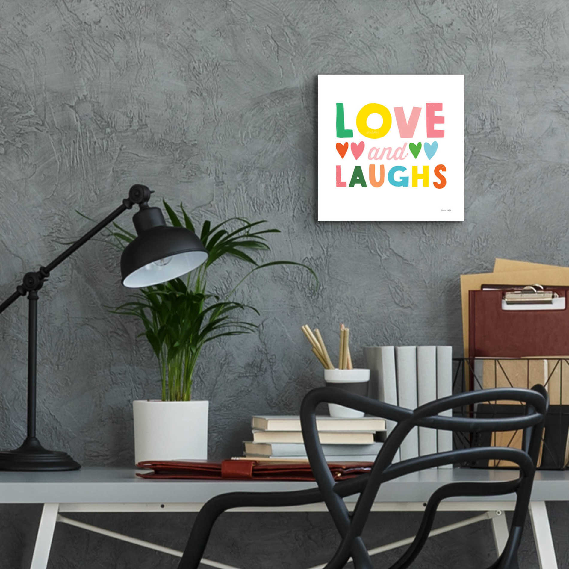 Epic Art 'Love and Laughs' by Ann Kelle Designs, Acrylic Glass Wall Art,12x12