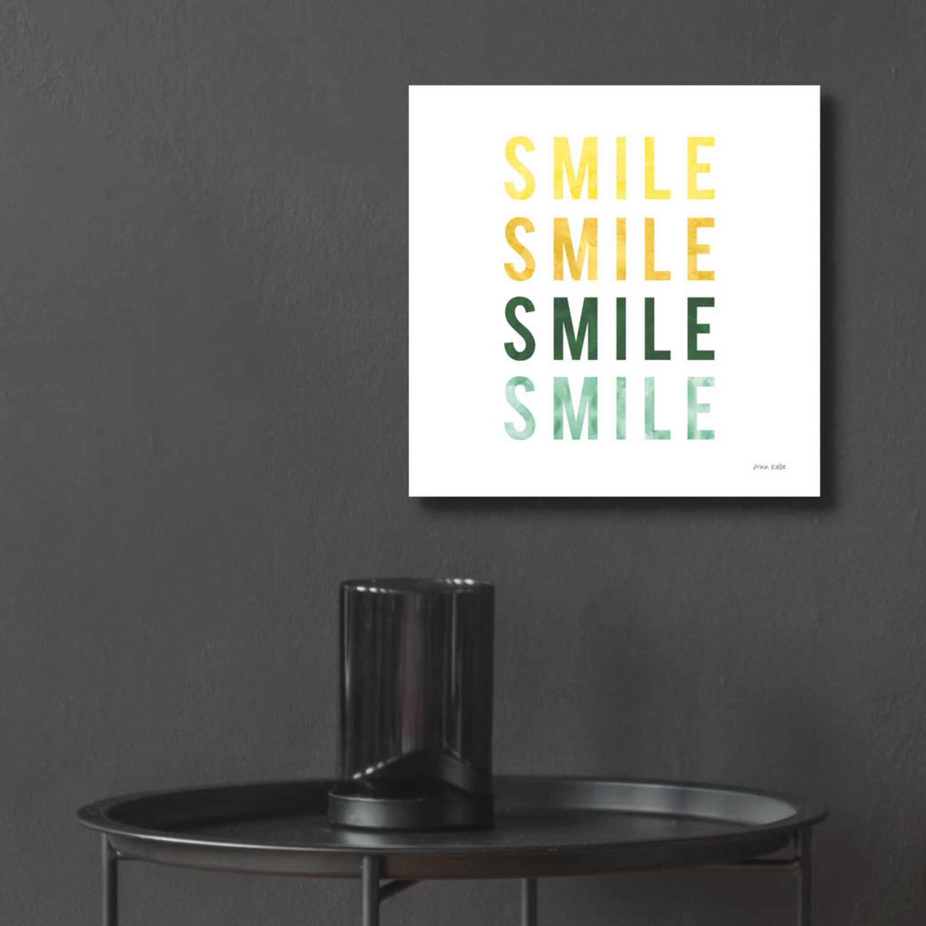 Epic Art 'Smile Smile' by Ann Kelle Designs, Acrylic Glass Wall Art,12x12