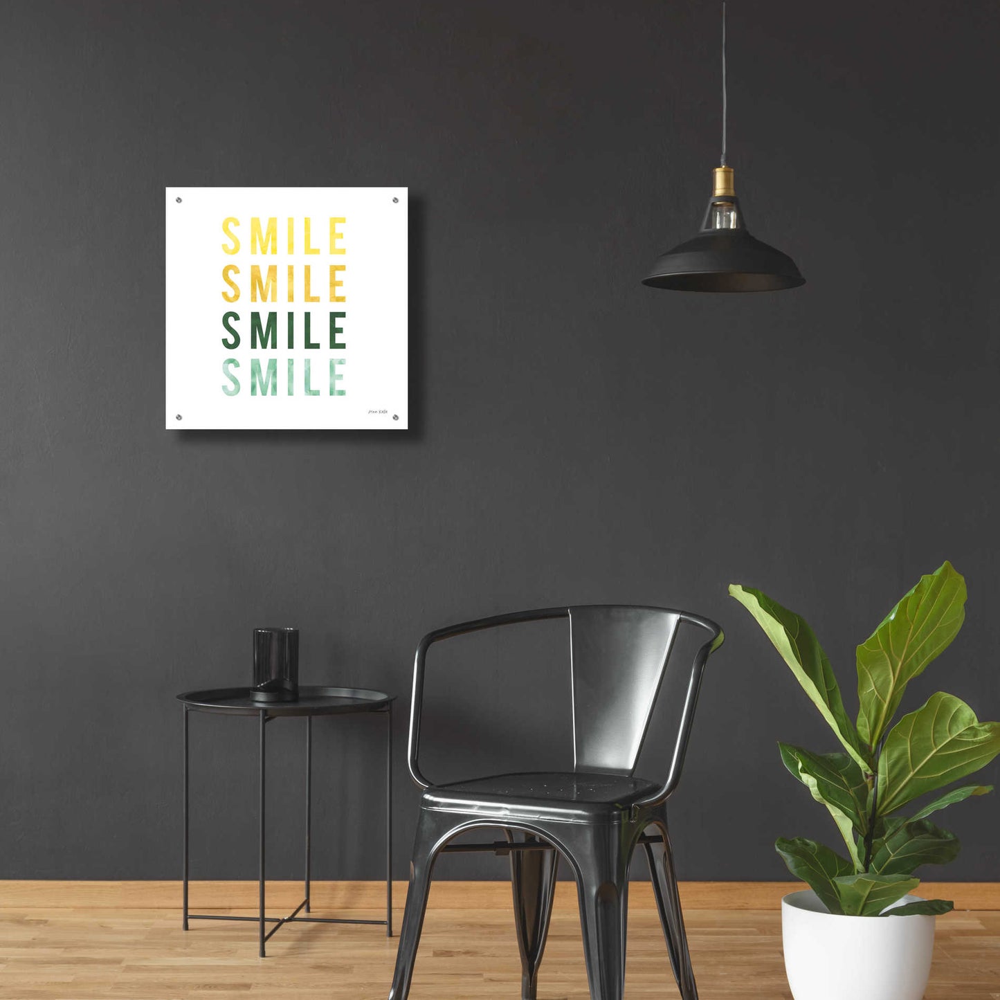 Epic Art 'Smile Smile' by Ann Kelle Designs, Acrylic Glass Wall Art,24x24