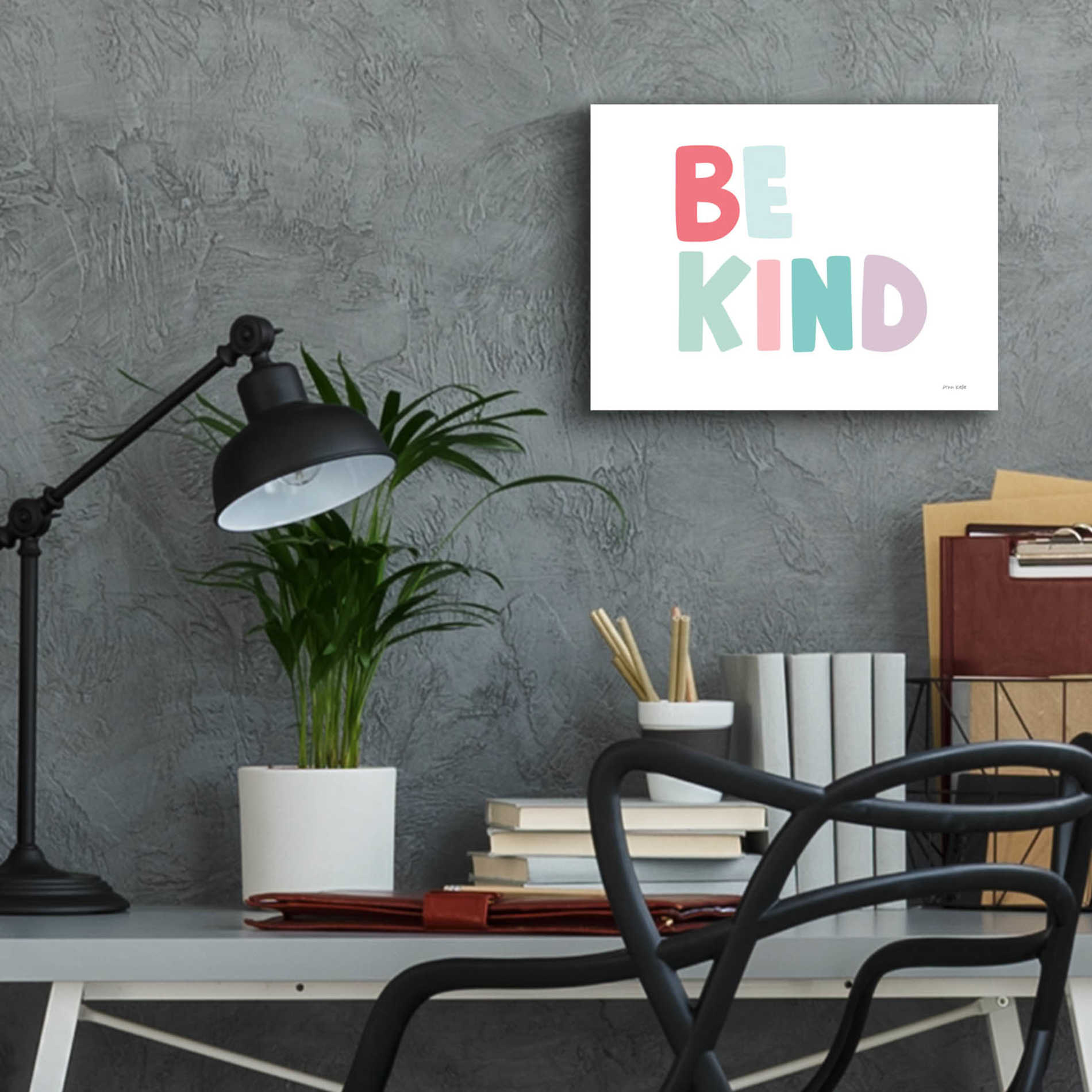 Epic Art 'Be Kind' by Ann Kelle Designs, Acrylic Glass Wall Art,16x12