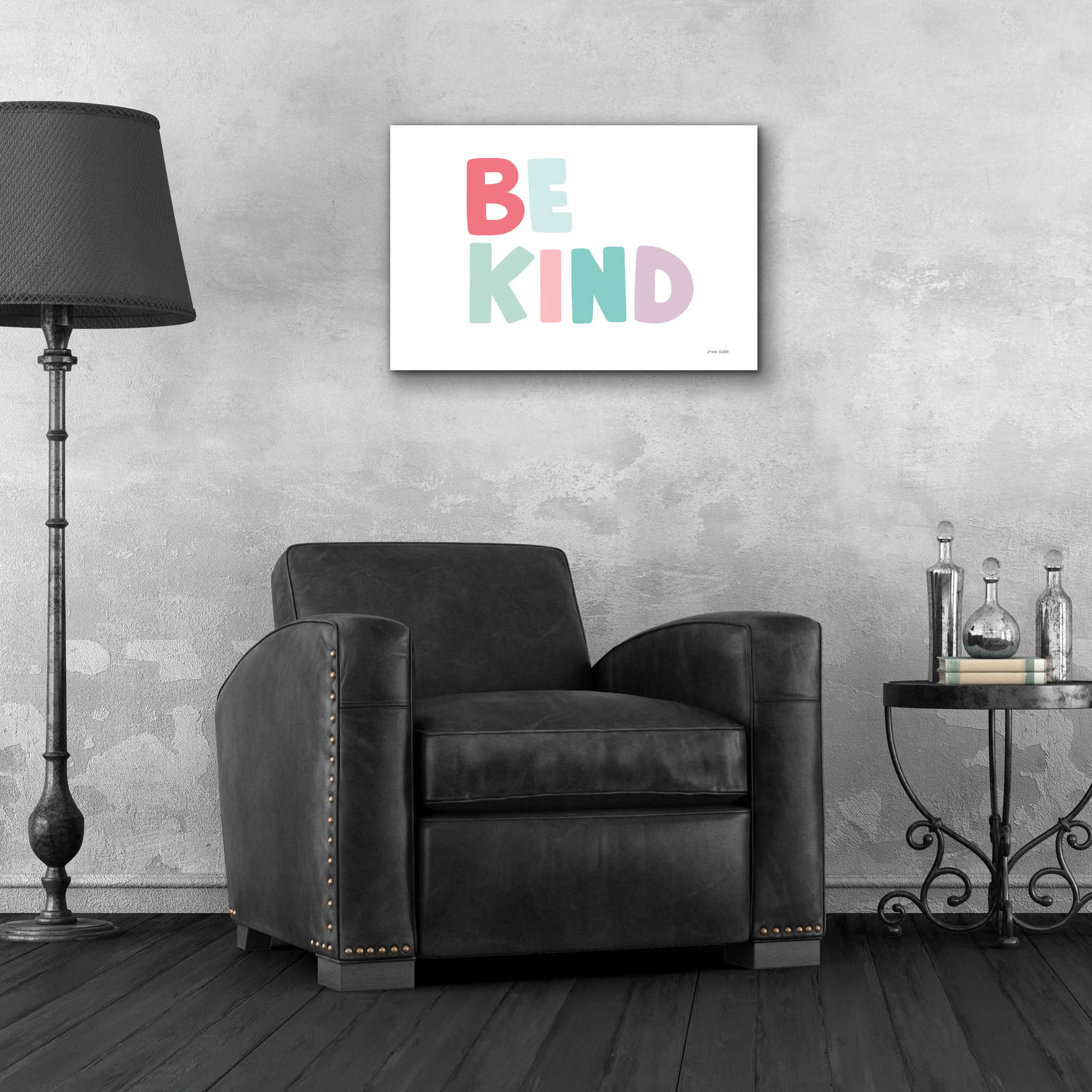 Epic Art 'Be Kind' by Ann Kelle Designs, Acrylic Glass Wall Art,24x16