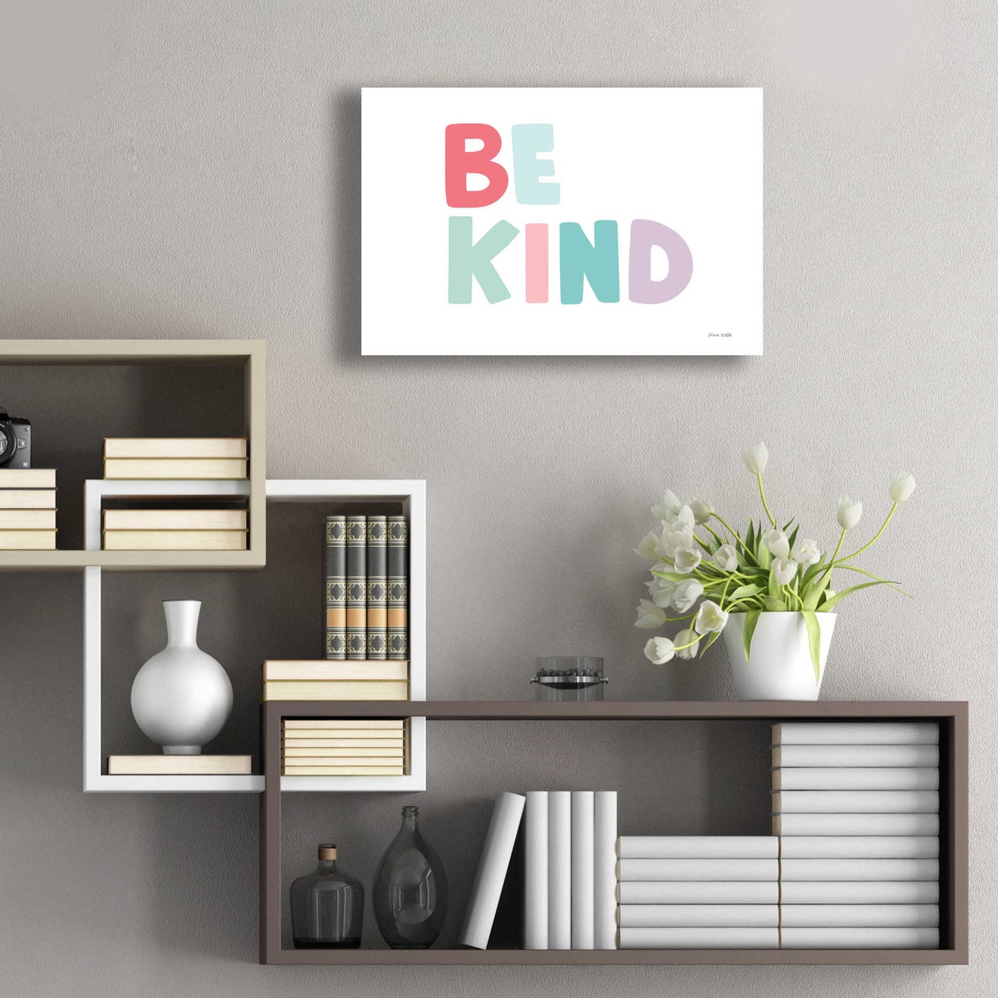 Epic Art 'Be Kind' by Ann Kelle Designs, Acrylic Glass Wall Art,24x16