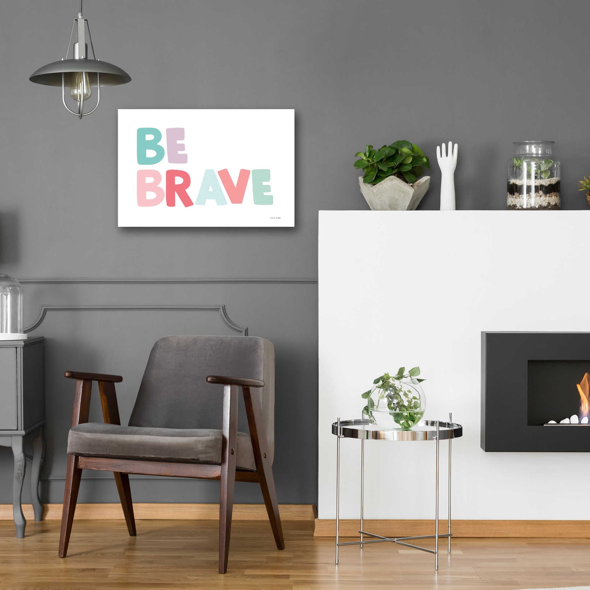 Epic Art 'Be Brave' by Ann Kelle Designs, Acrylic Glass Wall Art,24x16