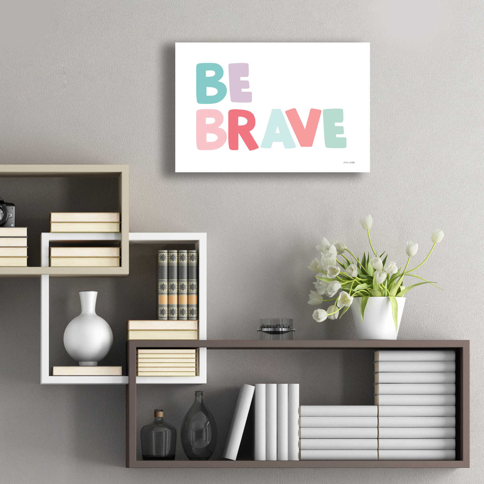 Epic Art 'Be Brave' by Ann Kelle Designs, Acrylic Glass Wall Art,24x16