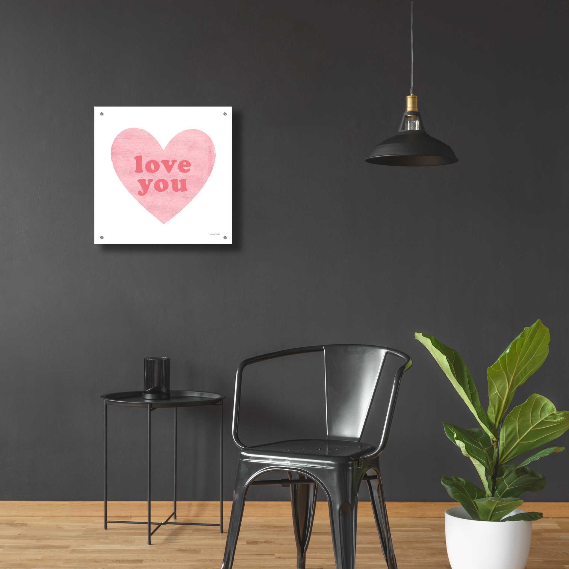 Epic Art 'Love Heart' by Ann Kelle Designs, Acrylic Glass Wall Art,24x24