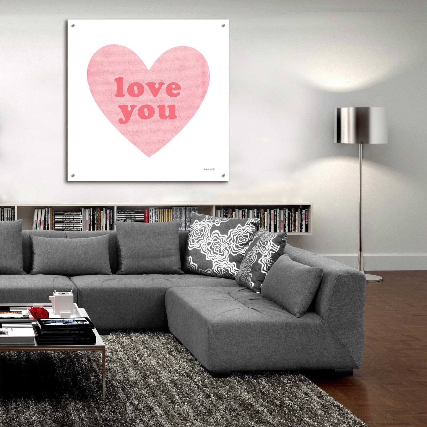 Epic Art 'Love Heart' by Ann Kelle Designs, Acrylic Glass Wall Art,36x36