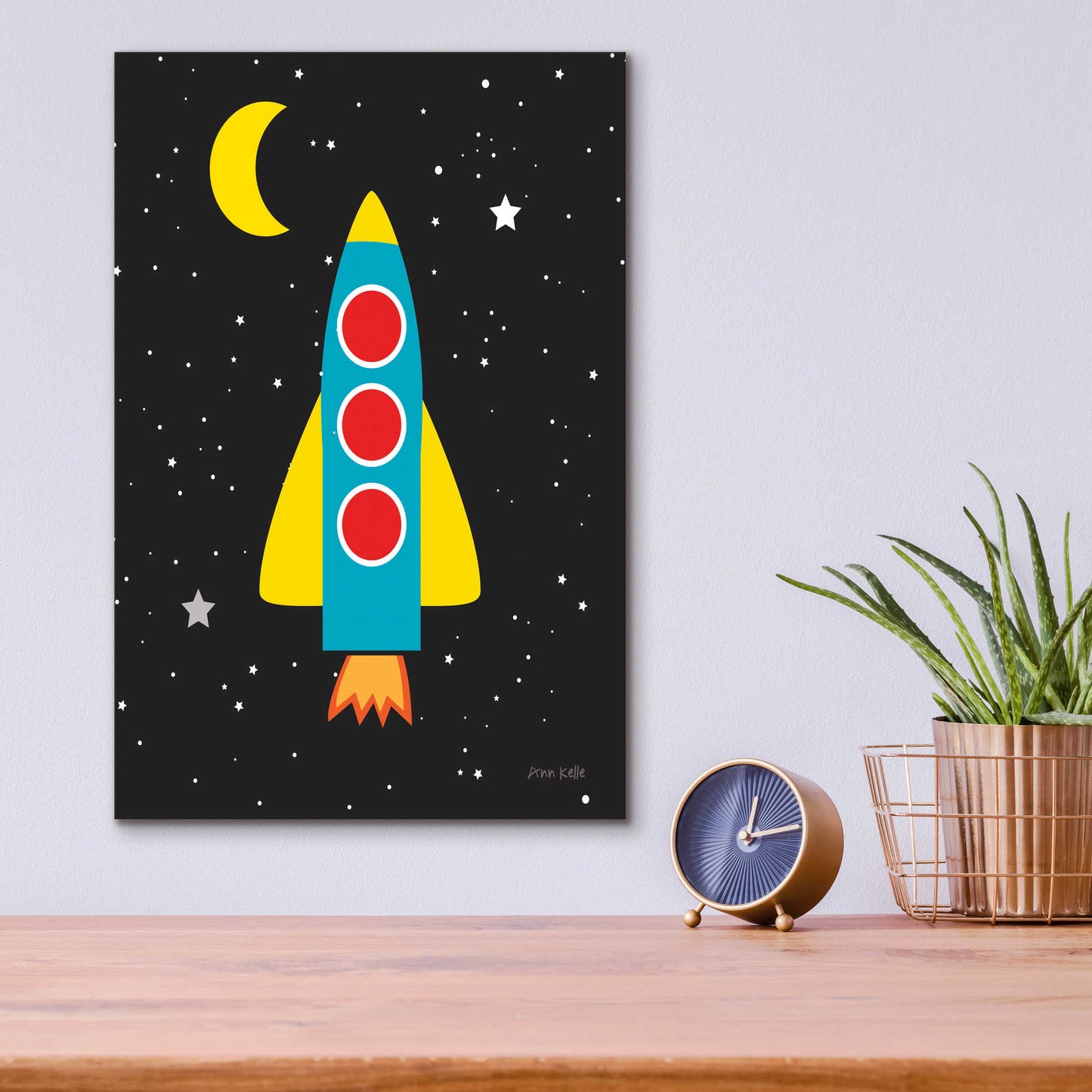 Epic Art 'Blast Off' by Ann Kelle Designs, Acrylic Glass Wall Art,12x16