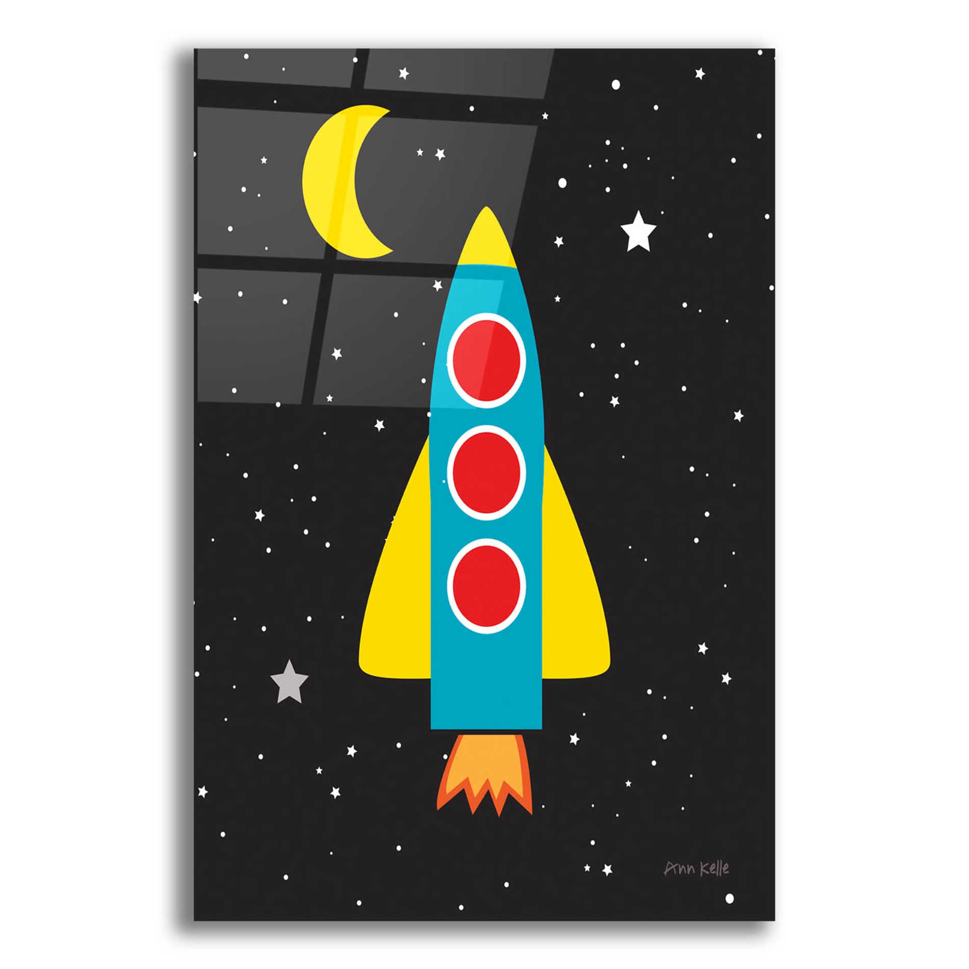 Epic Art 'Blast Off' by Ann Kelle Designs, Acrylic Glass Wall Art,12x16