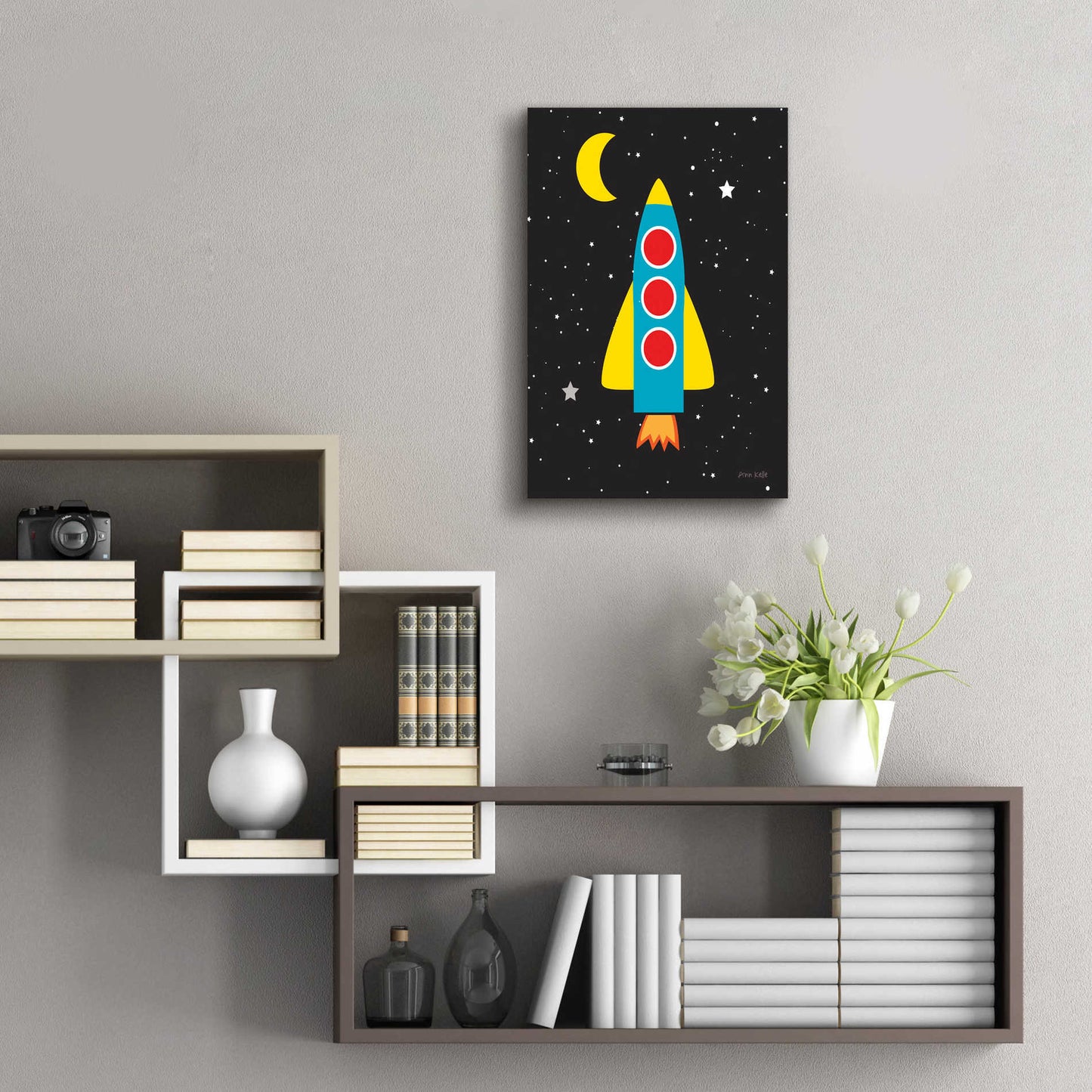 Epic Art 'Blast Off' by Ann Kelle Designs, Acrylic Glass Wall Art,16x24