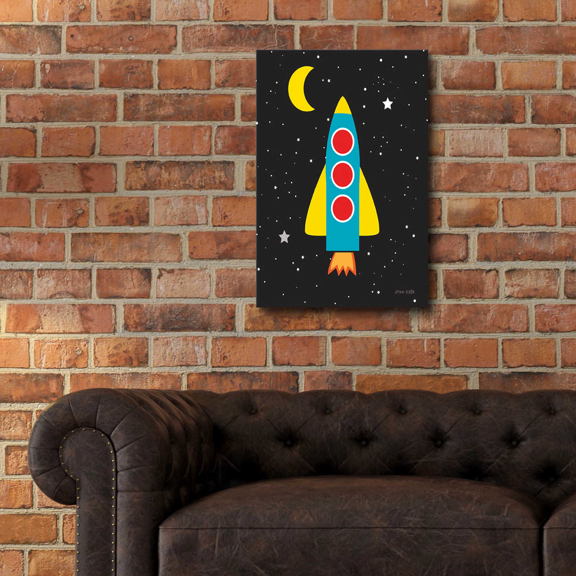 Epic Art 'Blast Off' by Ann Kelle Designs, Acrylic Glass Wall Art,16x24