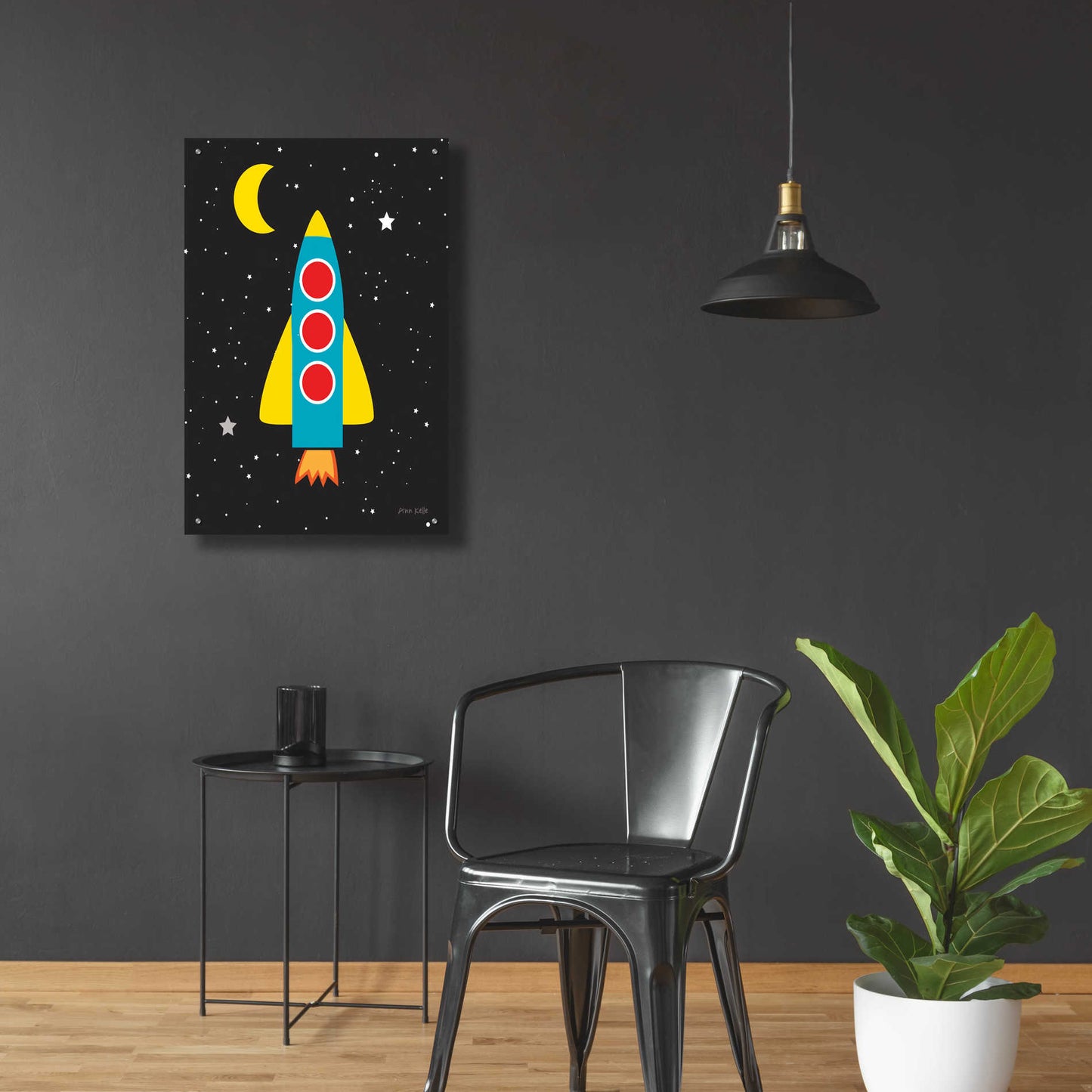 Epic Art 'Blast Off' by Ann Kelle Designs, Acrylic Glass Wall Art,24x36