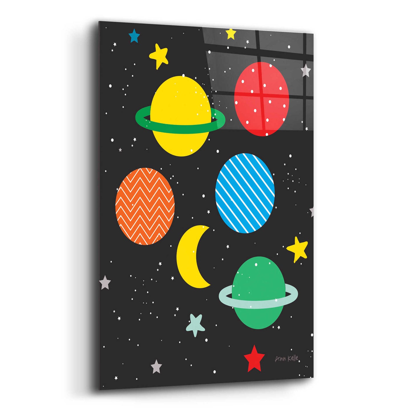 Epic Art 'Outer Space' by Ann Kelle Designs, Acrylic Glass Wall Art,12x16