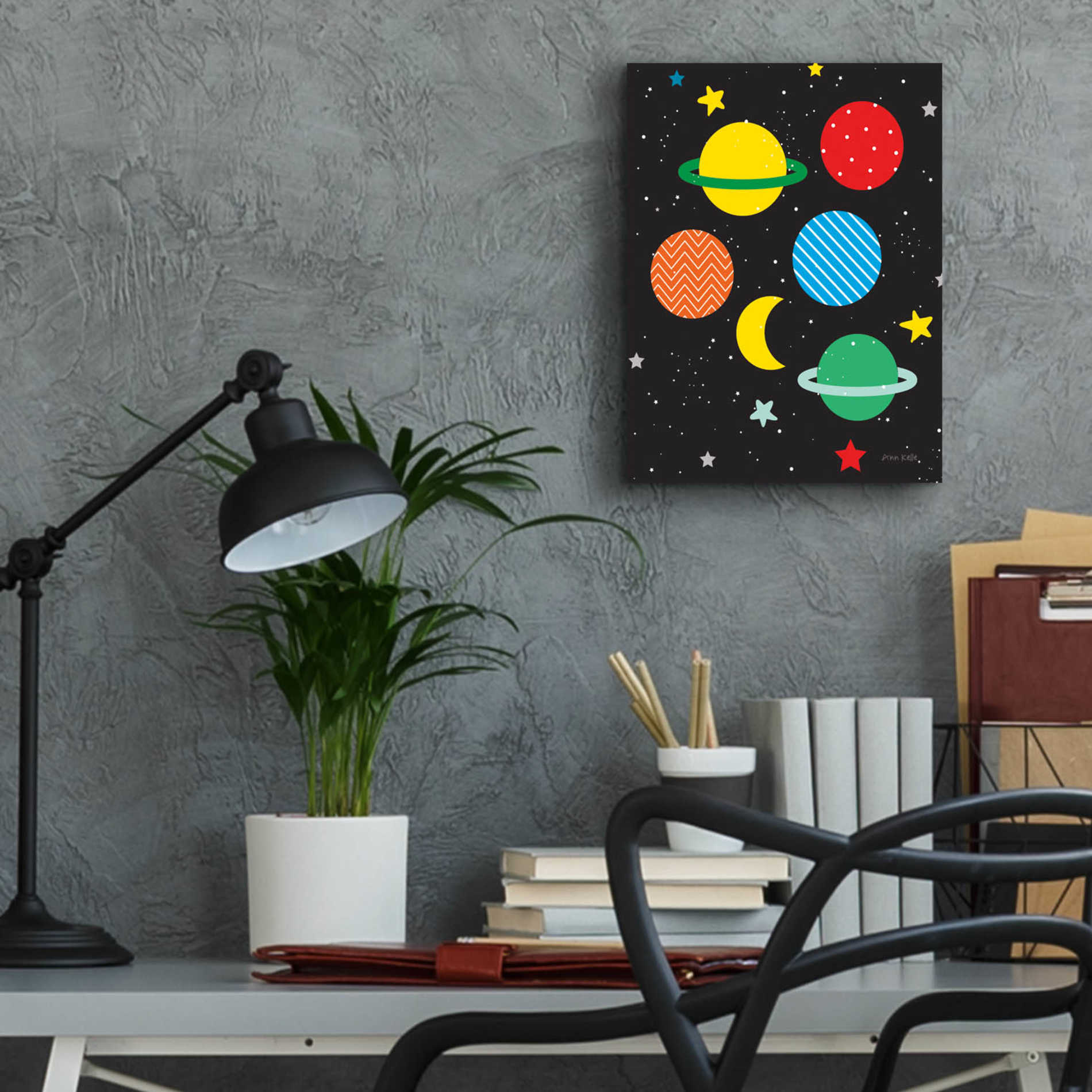 Epic Art 'Outer Space' by Ann Kelle Designs, Acrylic Glass Wall Art,12x16