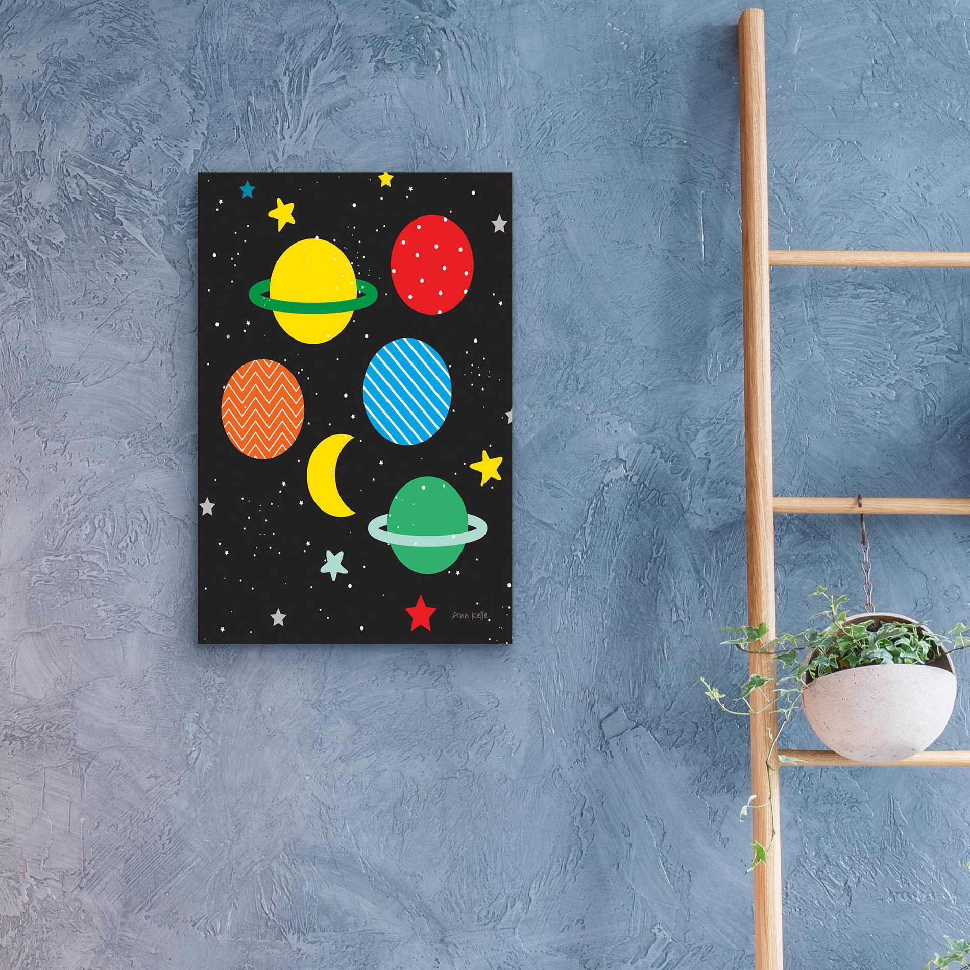 Epic Art 'Outer Space' by Ann Kelle Designs, Acrylic Glass Wall Art,16x24