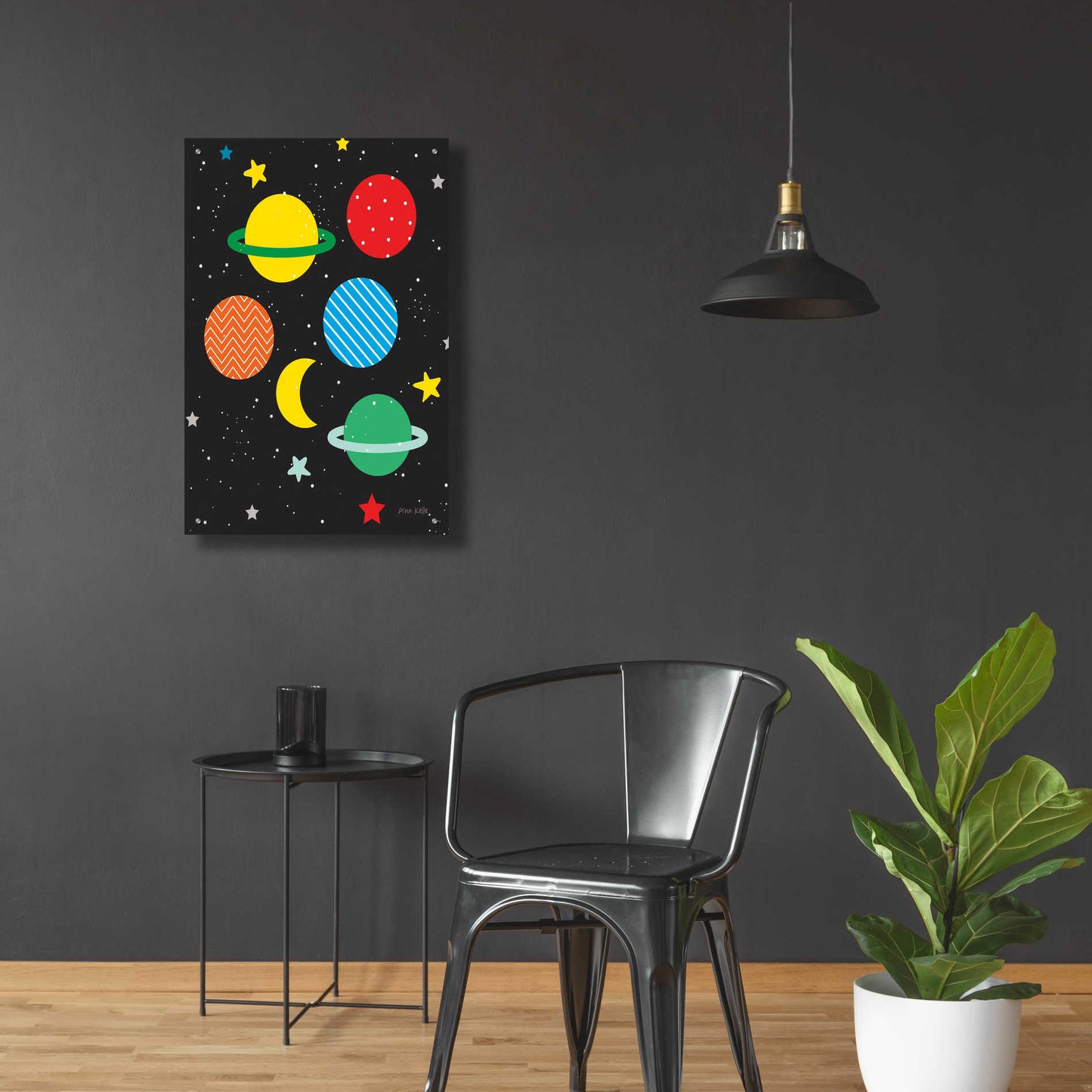 Epic Art 'Outer Space' by Ann Kelle Designs, Acrylic Glass Wall Art,24x36