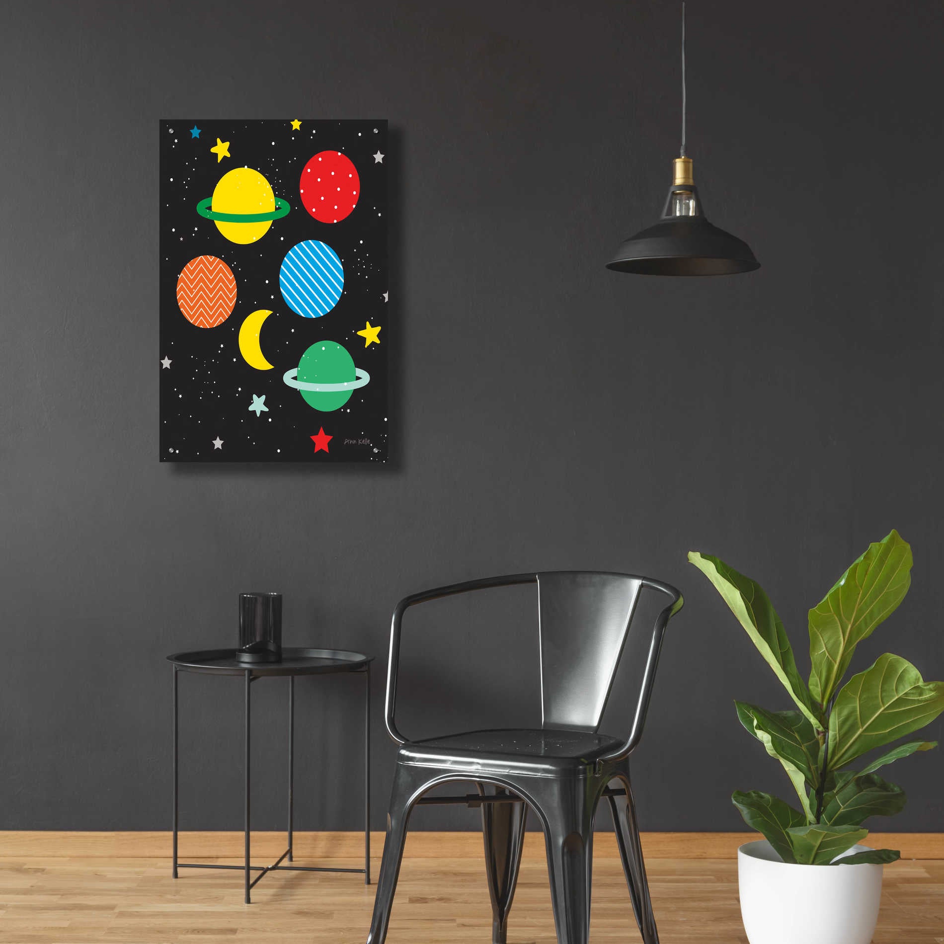 Epic Art 'Outer Space' by Ann Kelle Designs, Acrylic Glass Wall Art,24x36