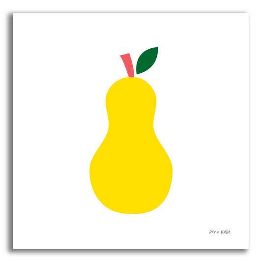 Epic Art 'Yellow Pear' by Ann Kelle Designs, Acrylic Glass Wall Art