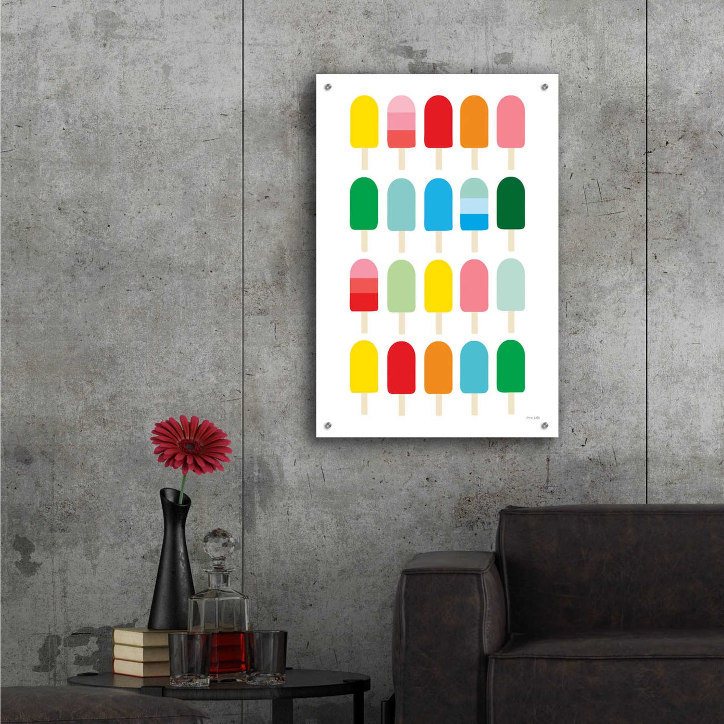 Epic Art 'Popcycle Fun' by Ann Kelle Designs, Acrylic Glass Wall Art,24x36