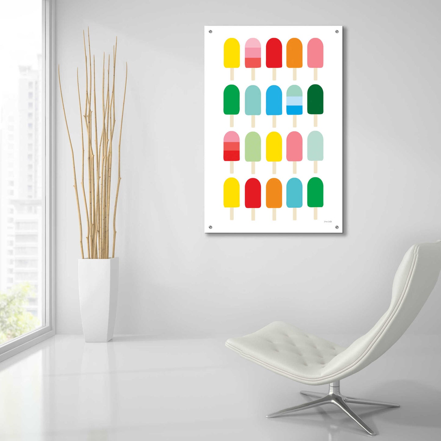 Epic Art 'Popcycle Fun' by Ann Kelle Designs, Acrylic Glass Wall Art,24x36