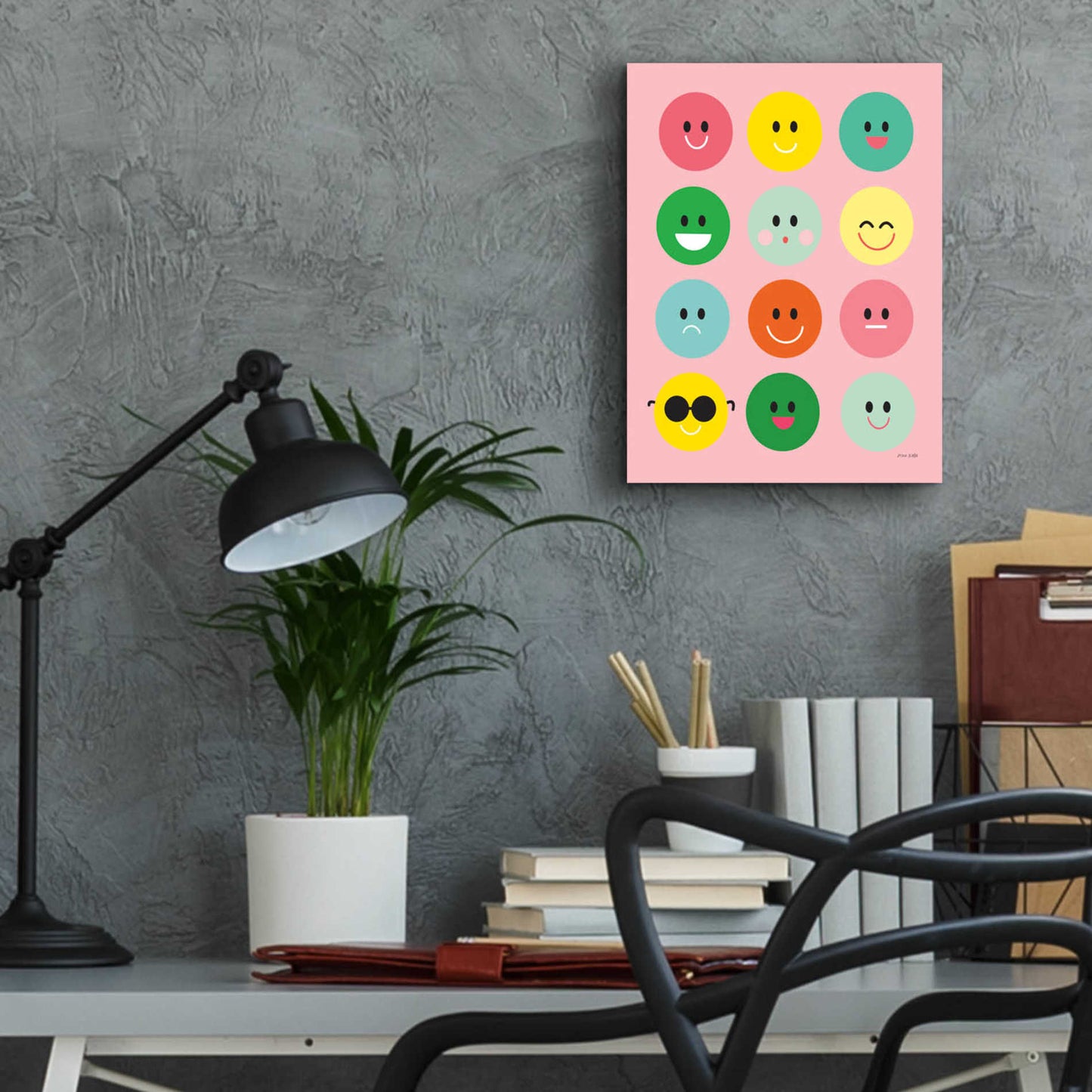 Epic Art 'Happy Circles' by Ann Kelle Designs, Acrylic Glass Wall Art,12x16