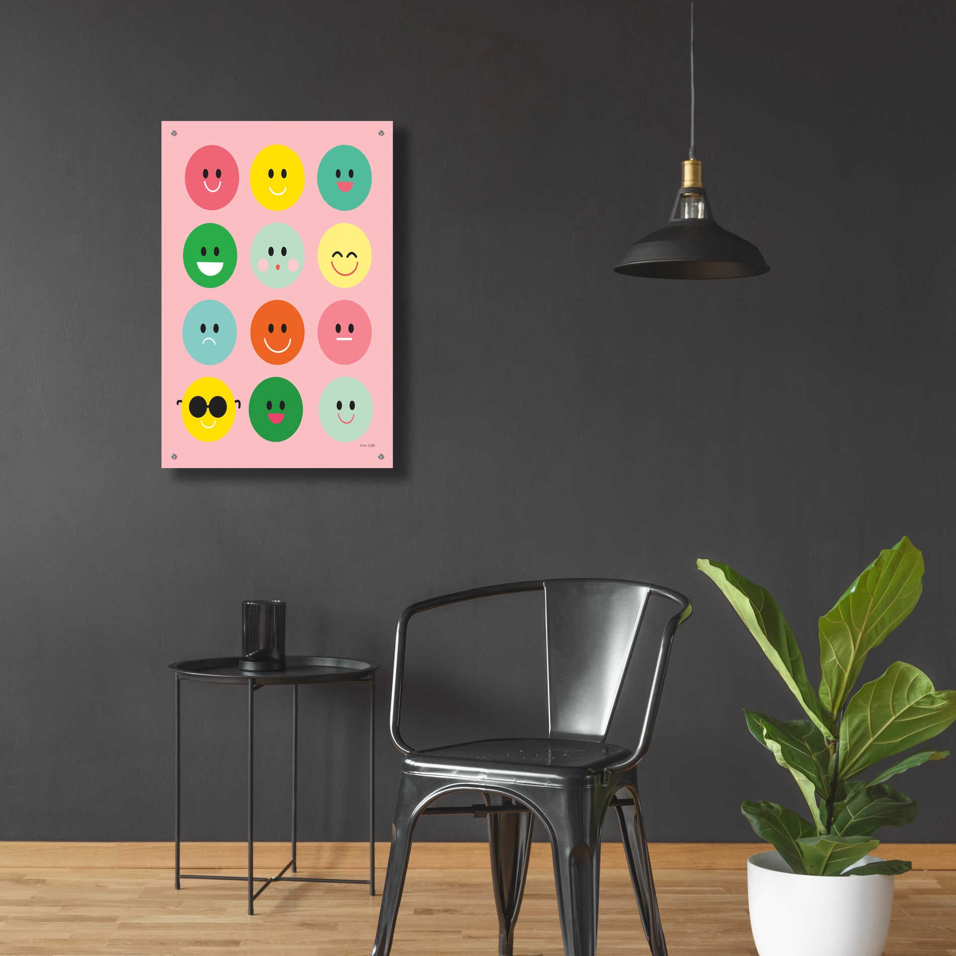 Epic Art 'Happy Circles' by Ann Kelle Designs, Acrylic Glass Wall Art,24x36