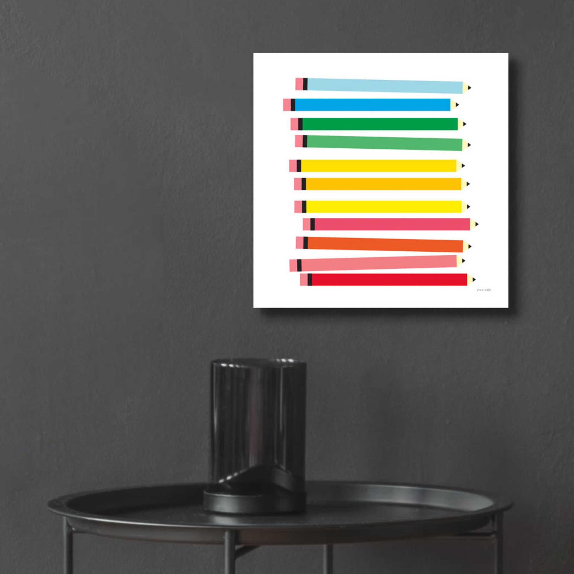 Epic Art 'Colored Pencils' by Ann Kelle Designs, Acrylic Glass Wall Art,12x12