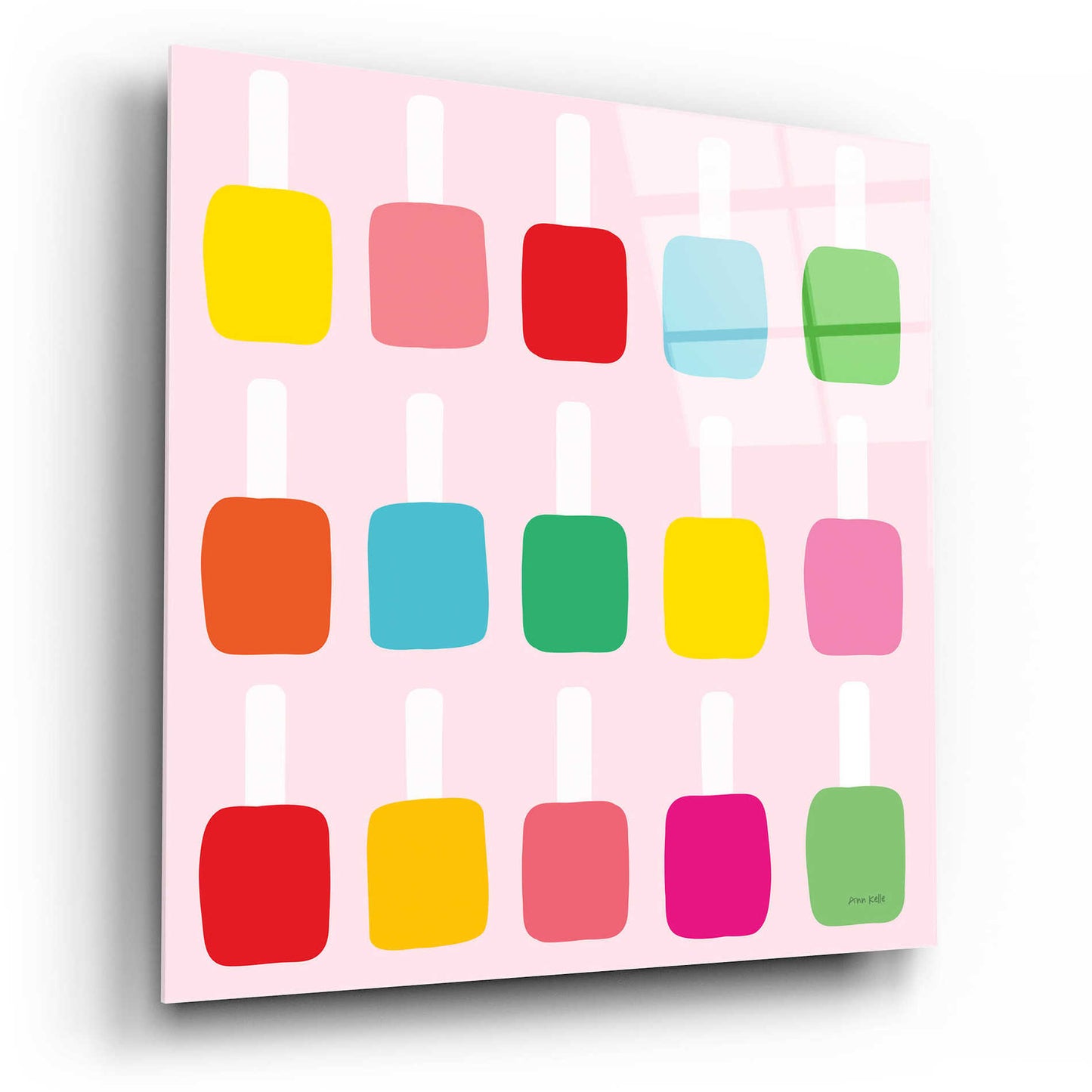 Epic Art 'Nail Polish Fun' by Ann Kelle Designs, Acrylic Glass Wall Art,12x12