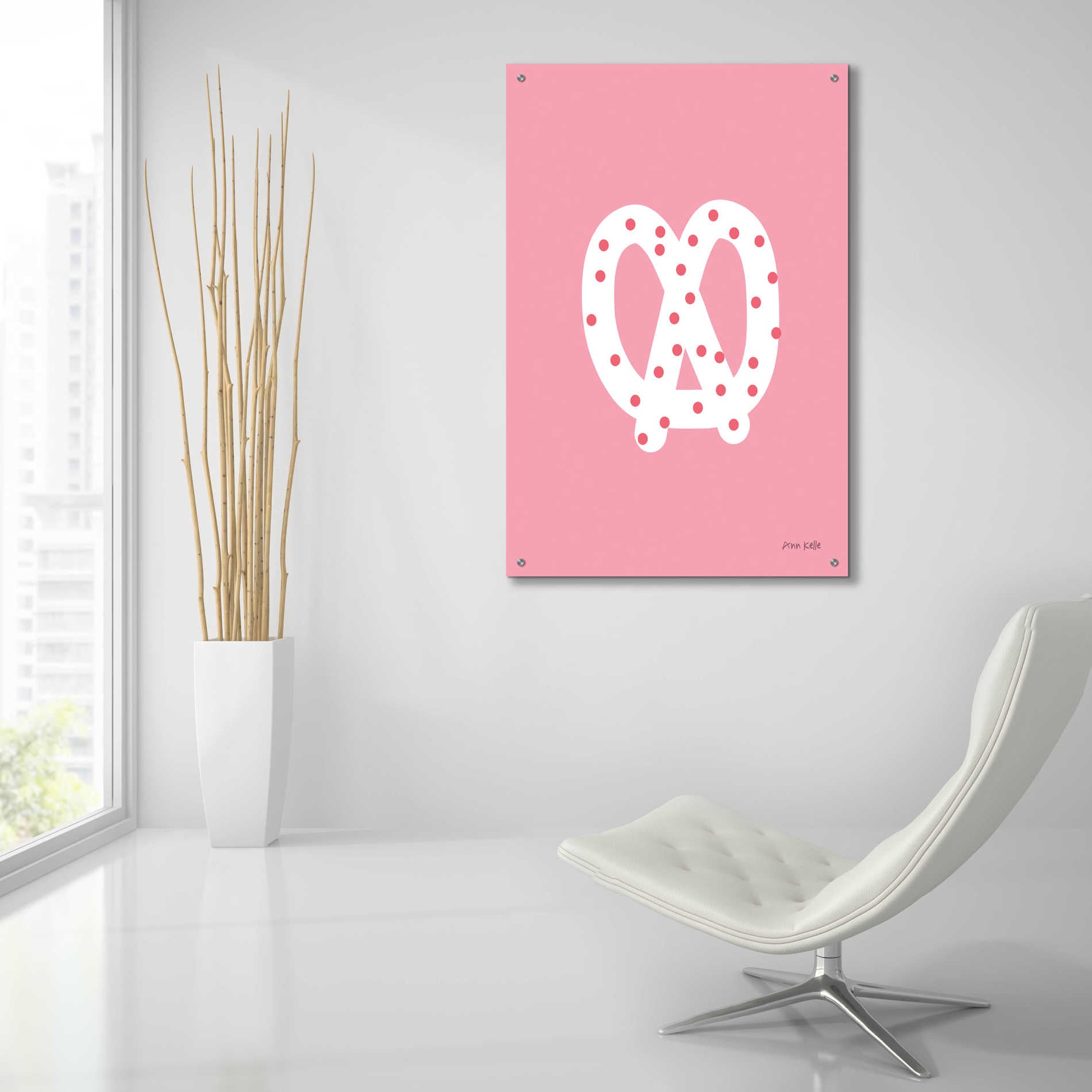 Epic Art 'Pretzel' by Ann Kelle Designs, Acrylic Glass Wall Art,24x36