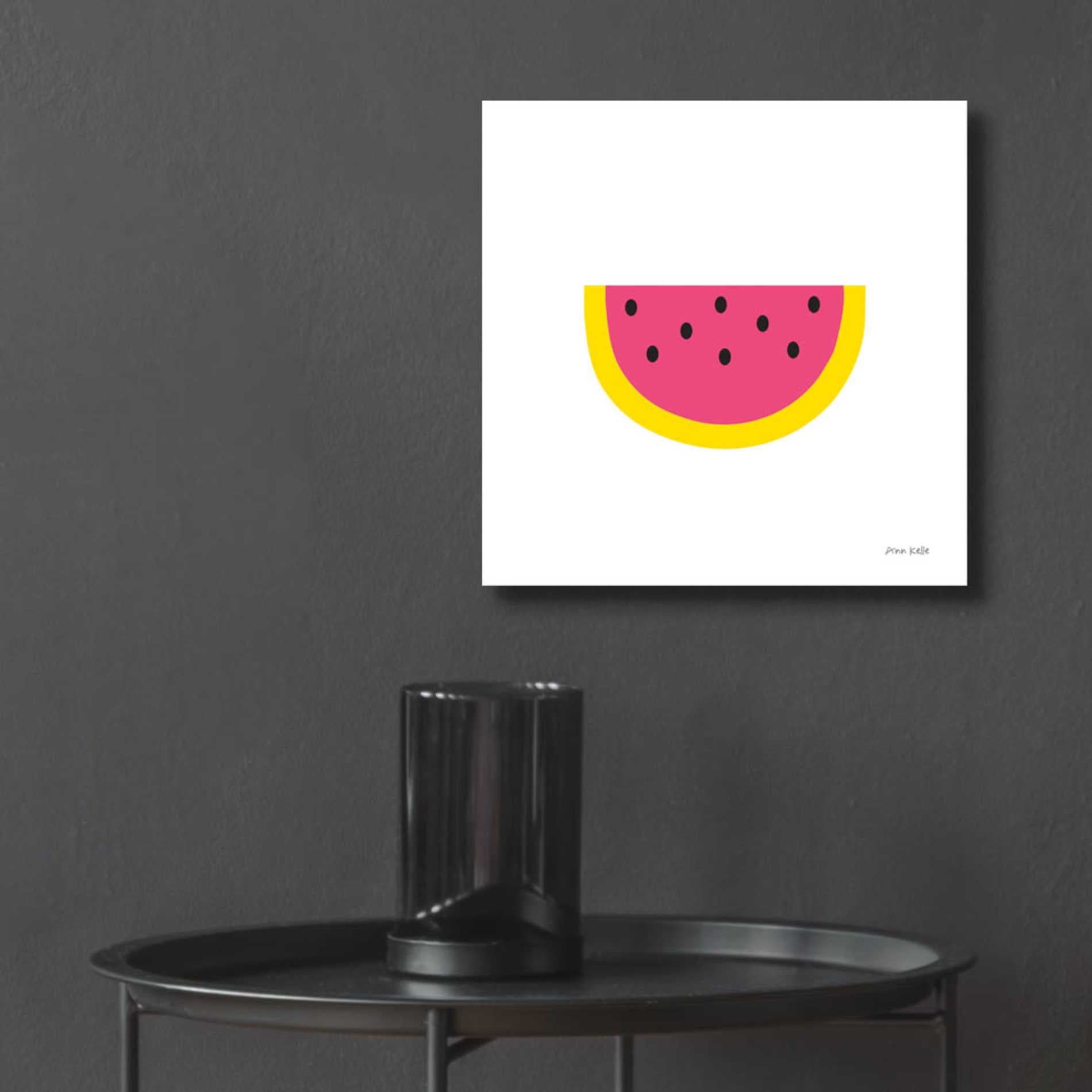 Epic Art 'Watermelon' by Ann Kelle Designs, Acrylic Glass Wall Art,12x12