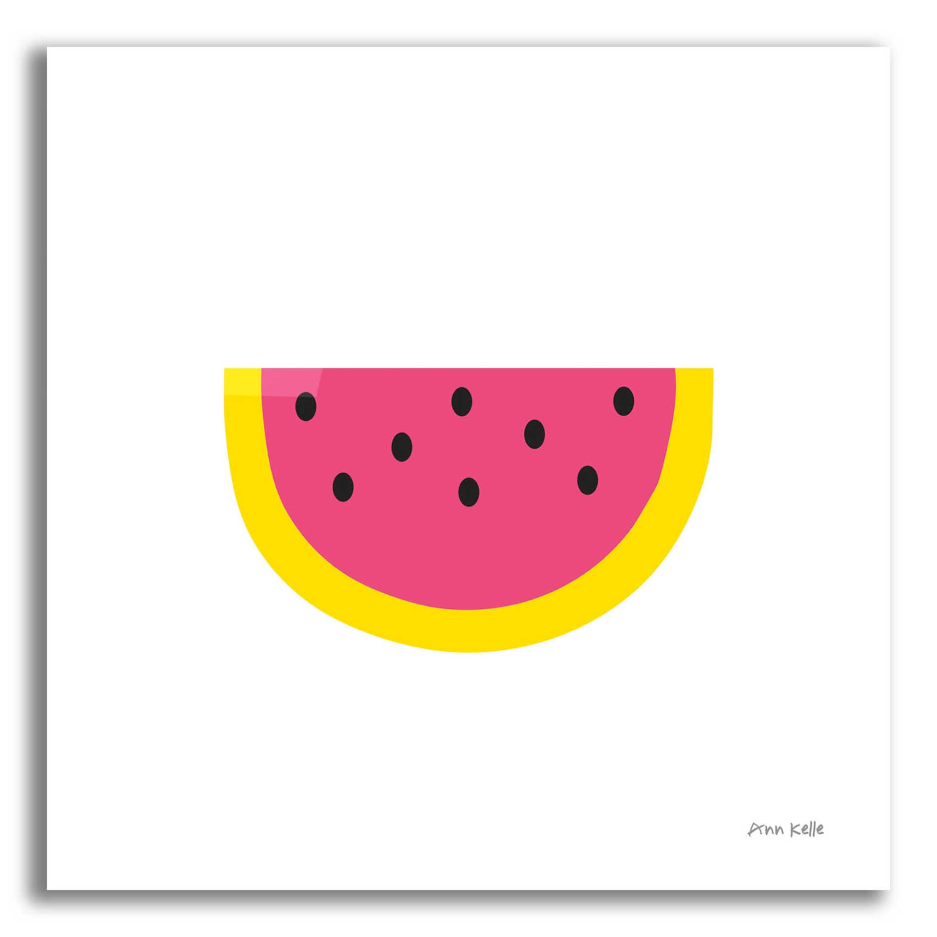 Epic Art 'Watermelon' by Ann Kelle Designs, Acrylic Glass Wall Art,12x12