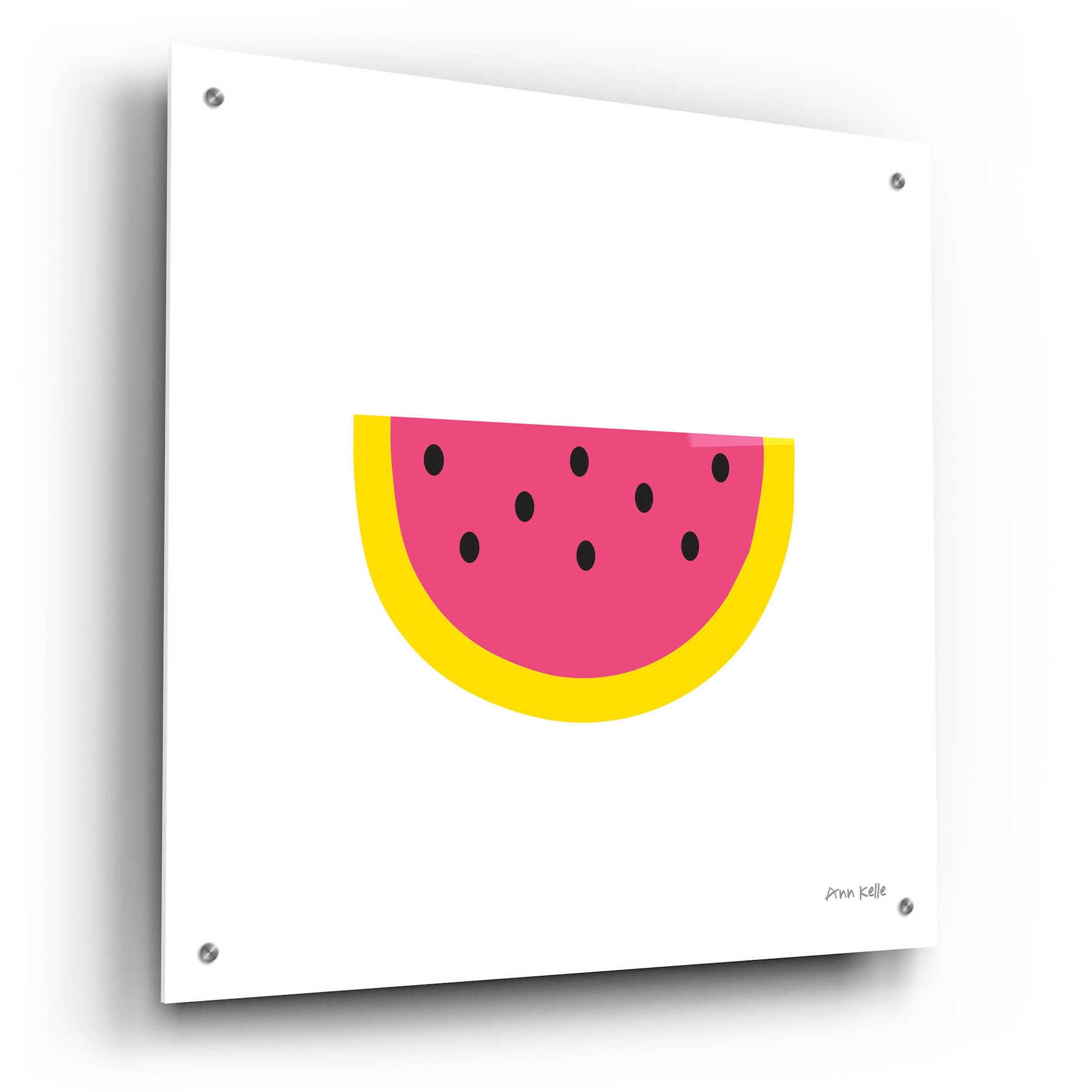 Epic Art 'Watermelon' by Ann Kelle Designs, Acrylic Glass Wall Art,24x24