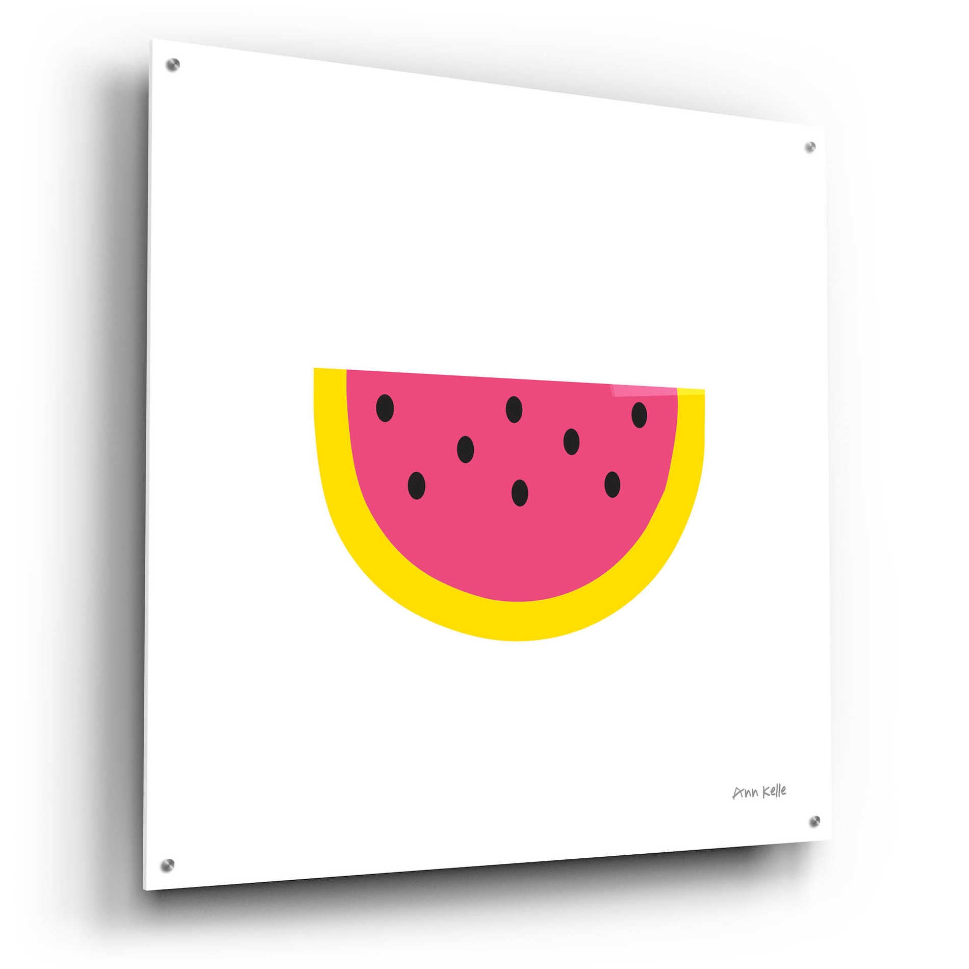 Epic Art 'Watermelon' by Ann Kelle Designs, Acrylic Glass Wall Art,36x36