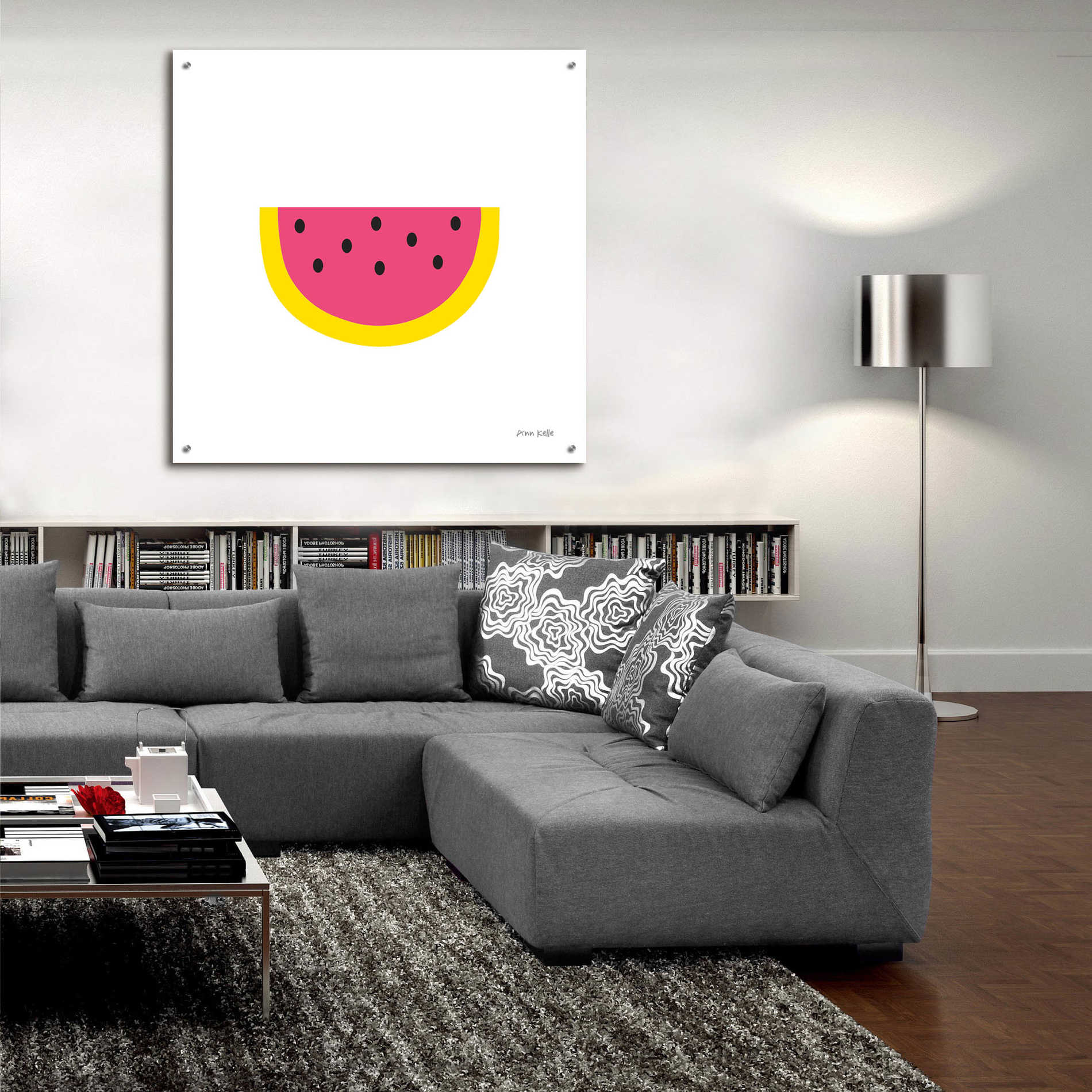 Epic Art 'Watermelon' by Ann Kelle Designs, Acrylic Glass Wall Art,36x36