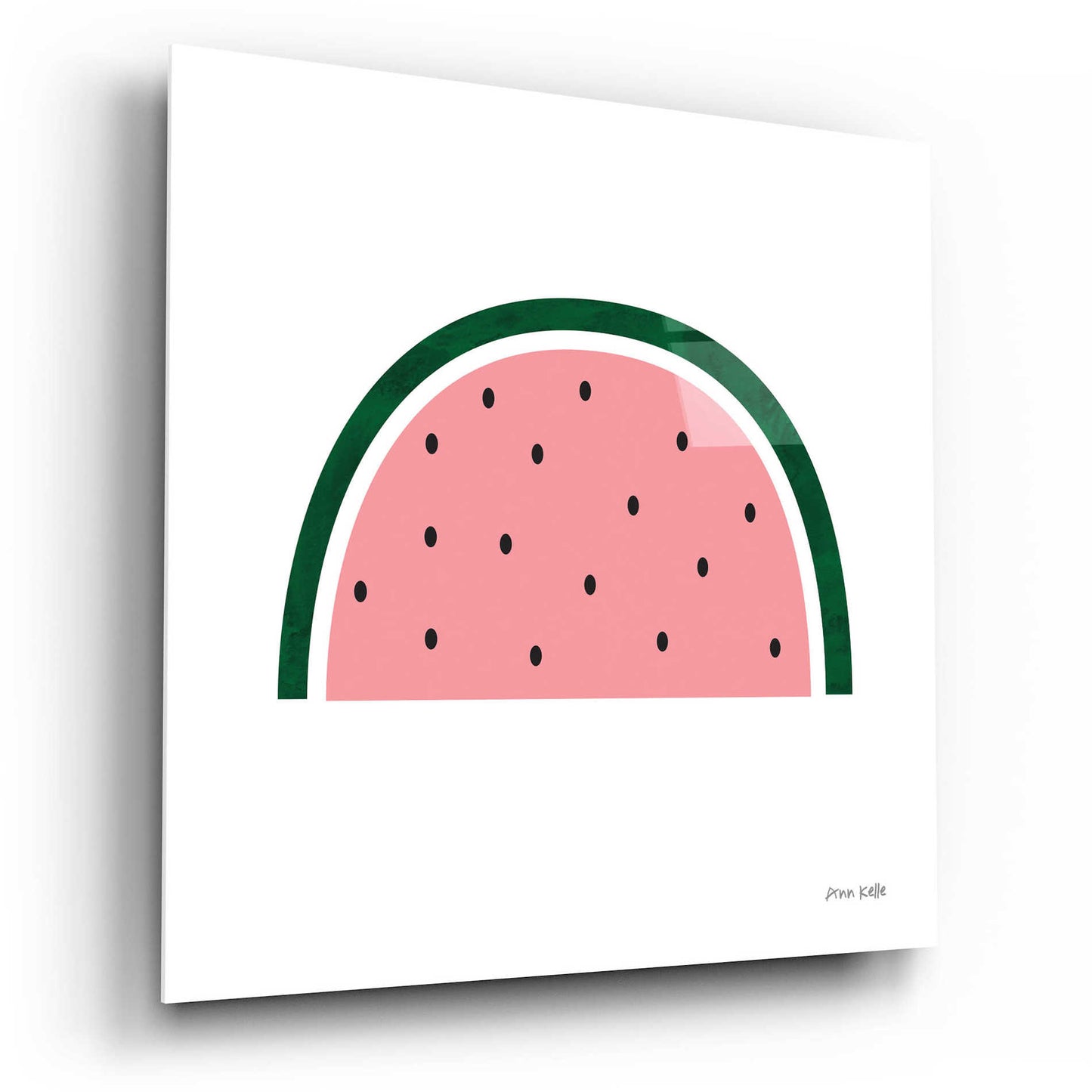 Epic Art 'Watermelon 2' by Ann Kelle Designs, Acrylic Glass Wall Art,12x12