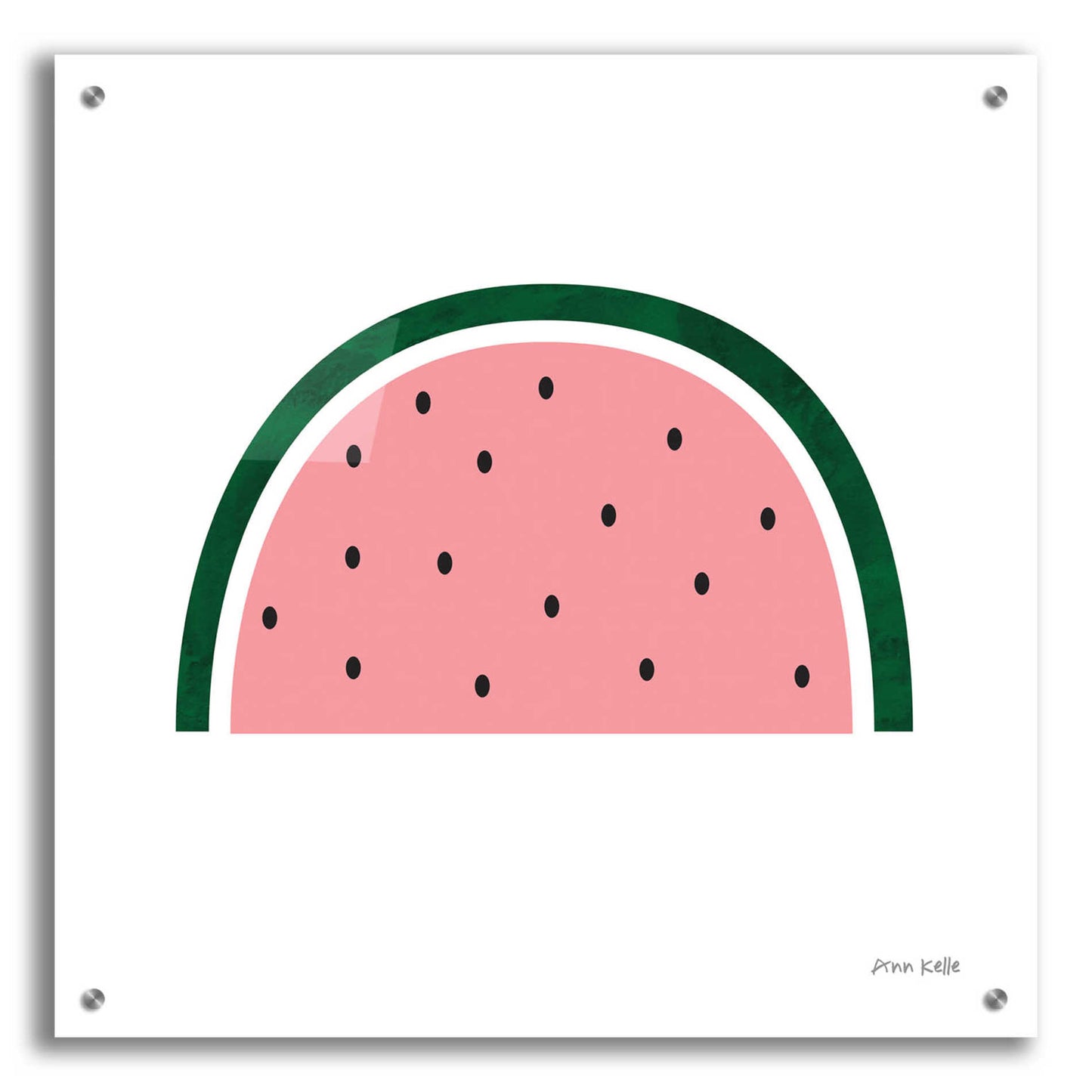 Epic Art 'Watermelon 2' by Ann Kelle Designs, Acrylic Glass Wall Art,24x24