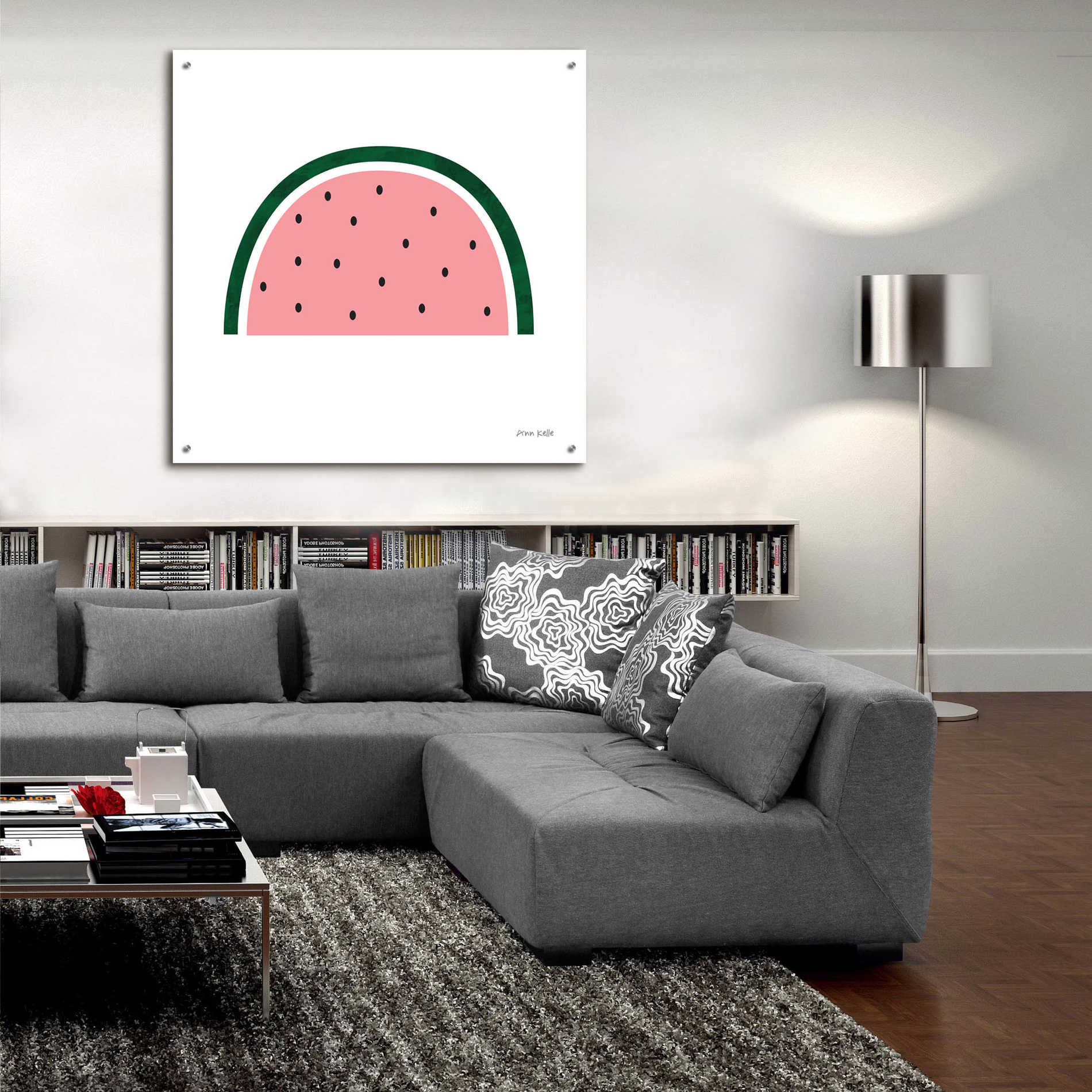 Epic Art 'Watermelon 2' by Ann Kelle Designs, Acrylic Glass Wall Art,36x36