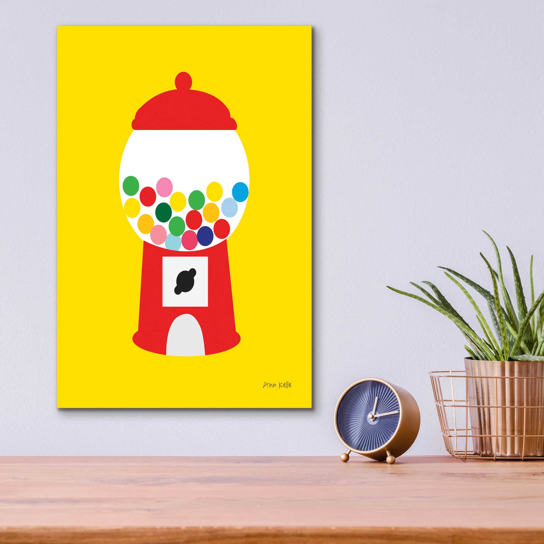 Epic Art 'Gumball Machine' by Ann Kelle Designs, Acrylic Glass Wall Art,12x16