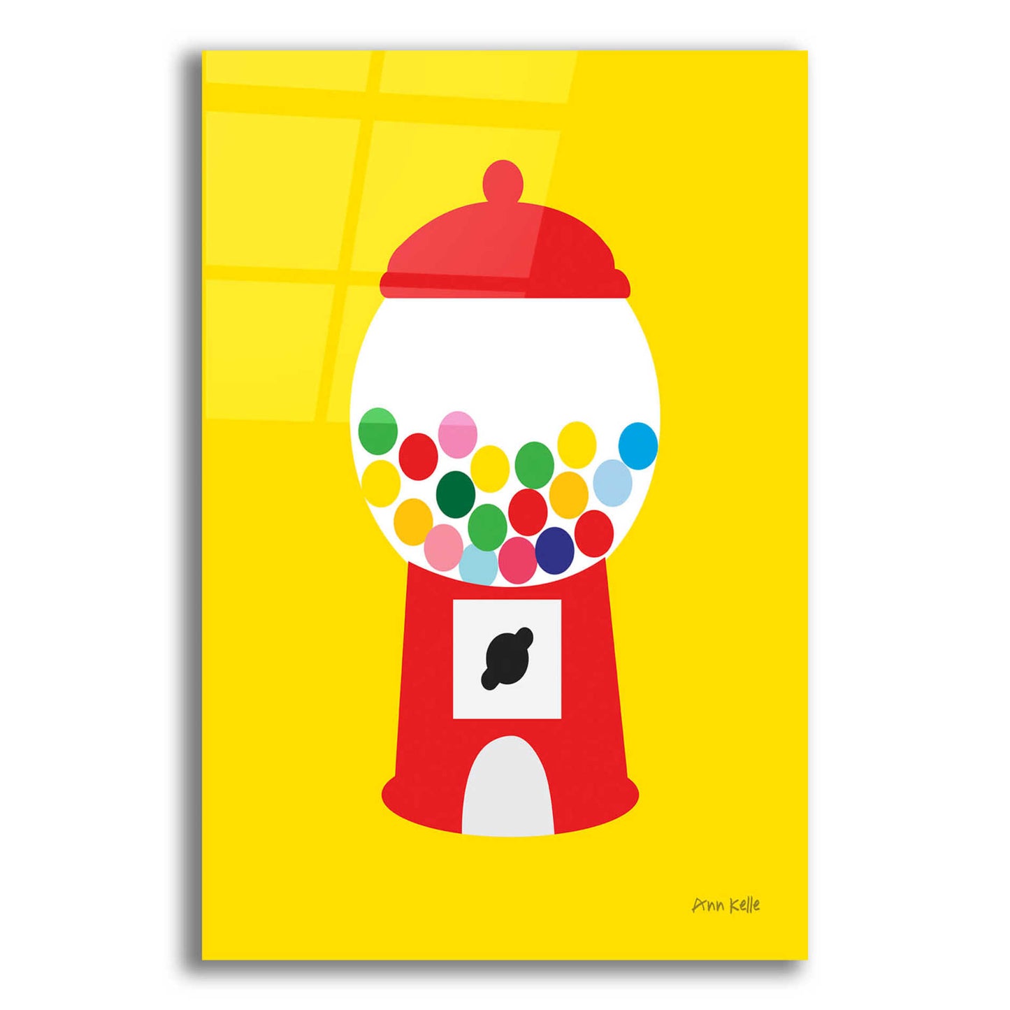 Epic Art 'Gumball Machine' by Ann Kelle Designs, Acrylic Glass Wall Art,12x16