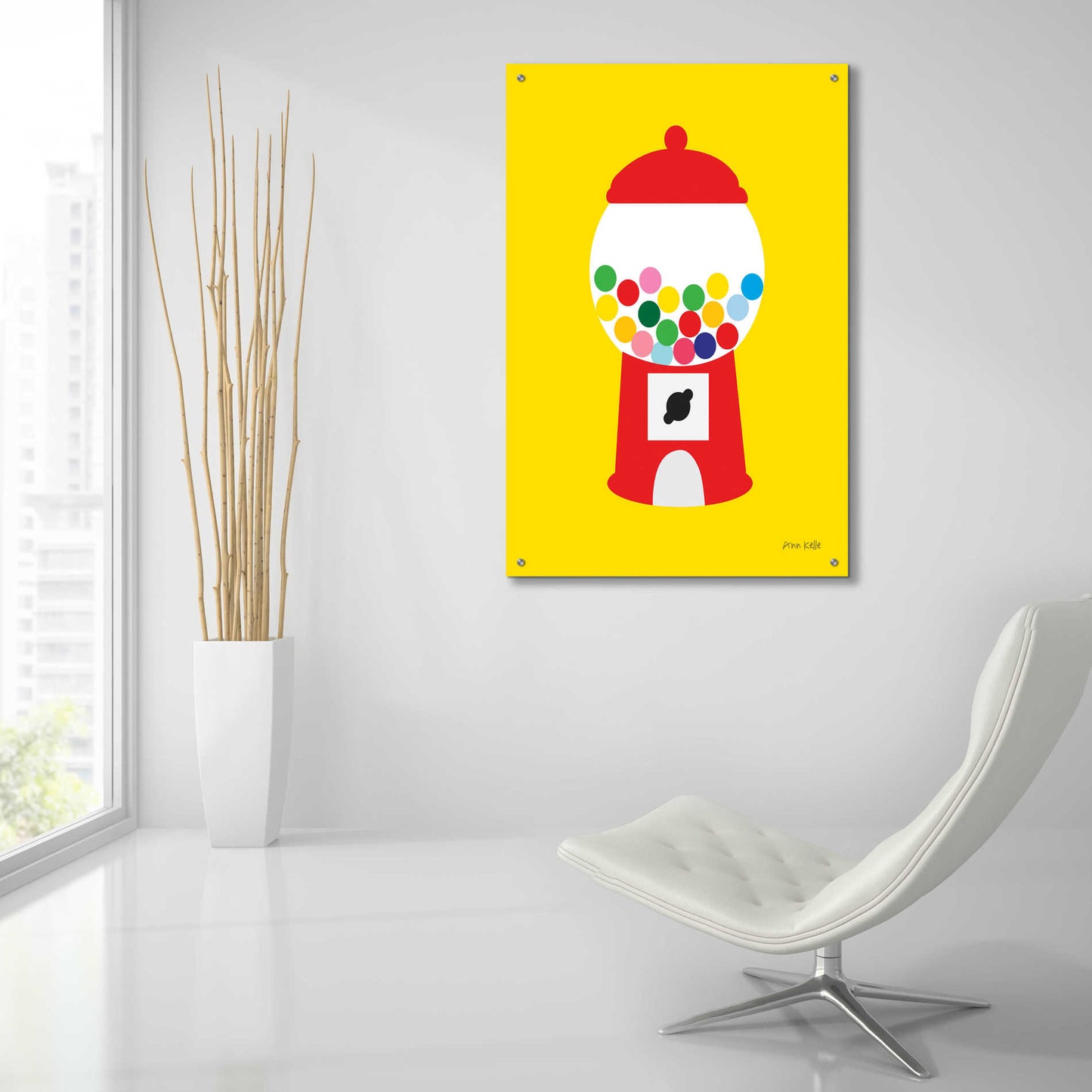 Epic Art 'Gumball Machine' by Ann Kelle Designs, Acrylic Glass Wall Art,24x36