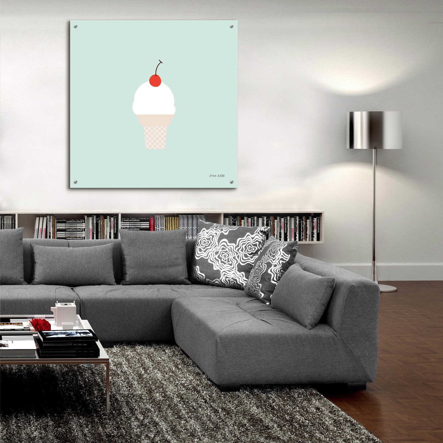 Epic Art 'Ice Cream Cone II' by Ann Kelle Designs, Acrylic Glass Wall Art,36x36