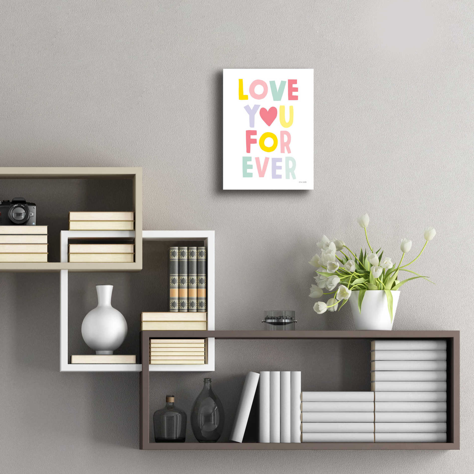 Epic Art 'Love You Forever' by Ann Kelle Designs, Acrylic Glass Wall Art,12x16