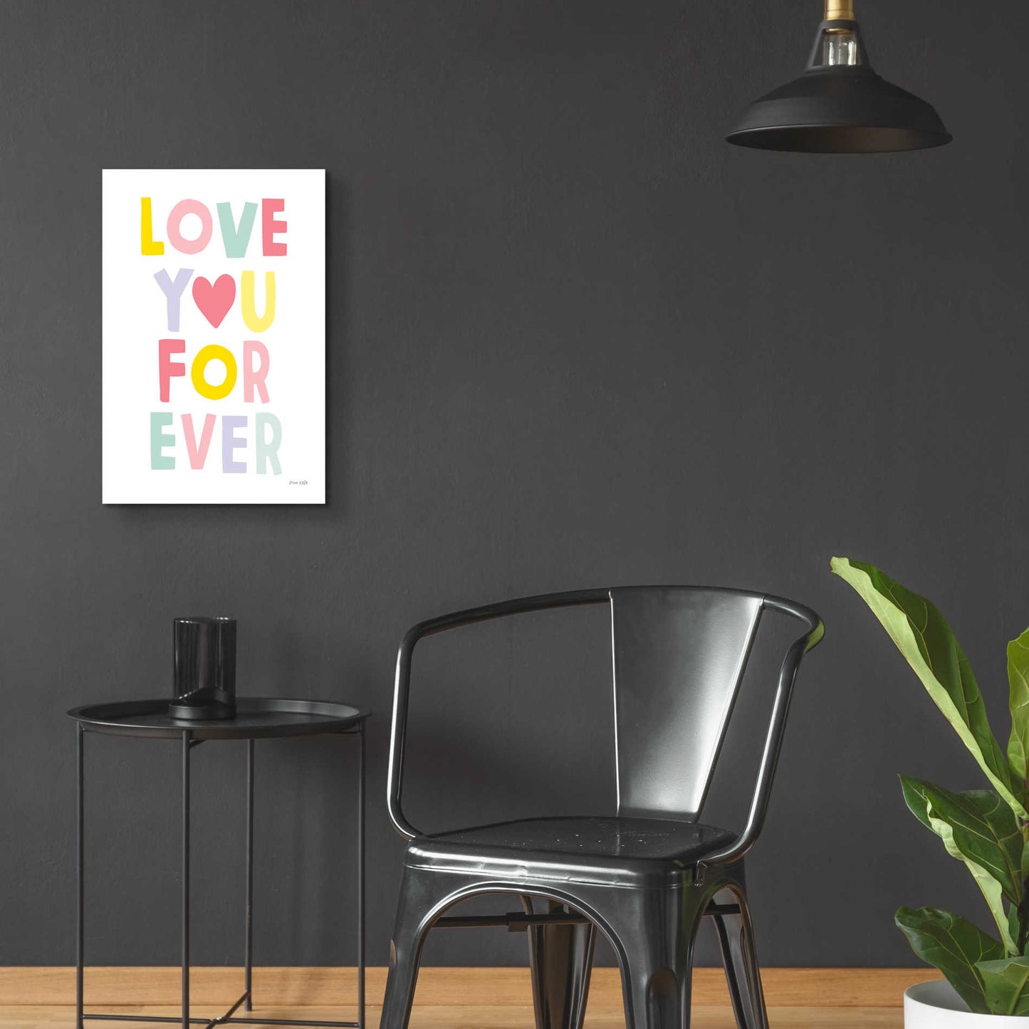 Epic Art 'Love You Forever' by Ann Kelle Designs, Acrylic Glass Wall Art,16x24