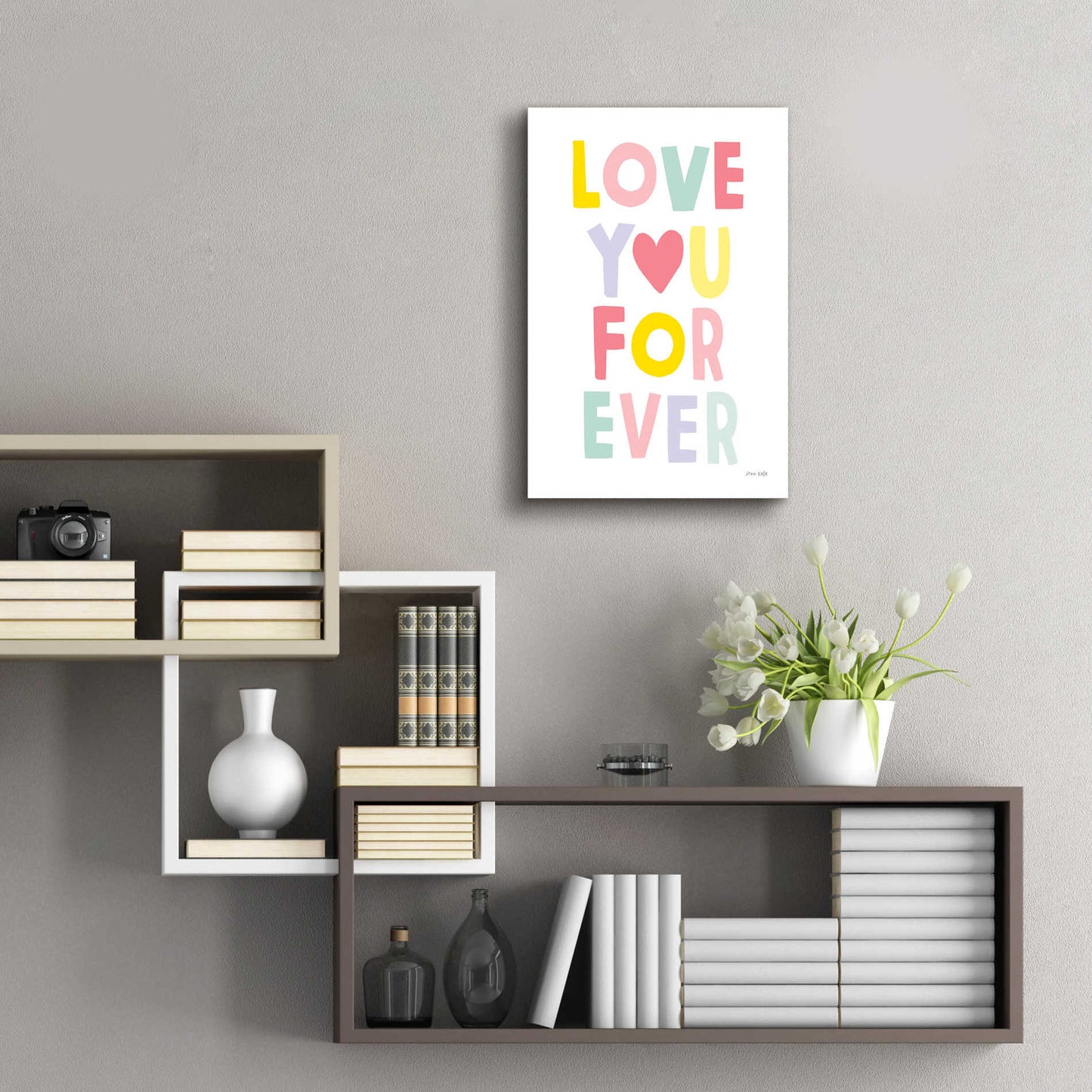 Epic Art 'Love You Forever' by Ann Kelle Designs, Acrylic Glass Wall Art,16x24