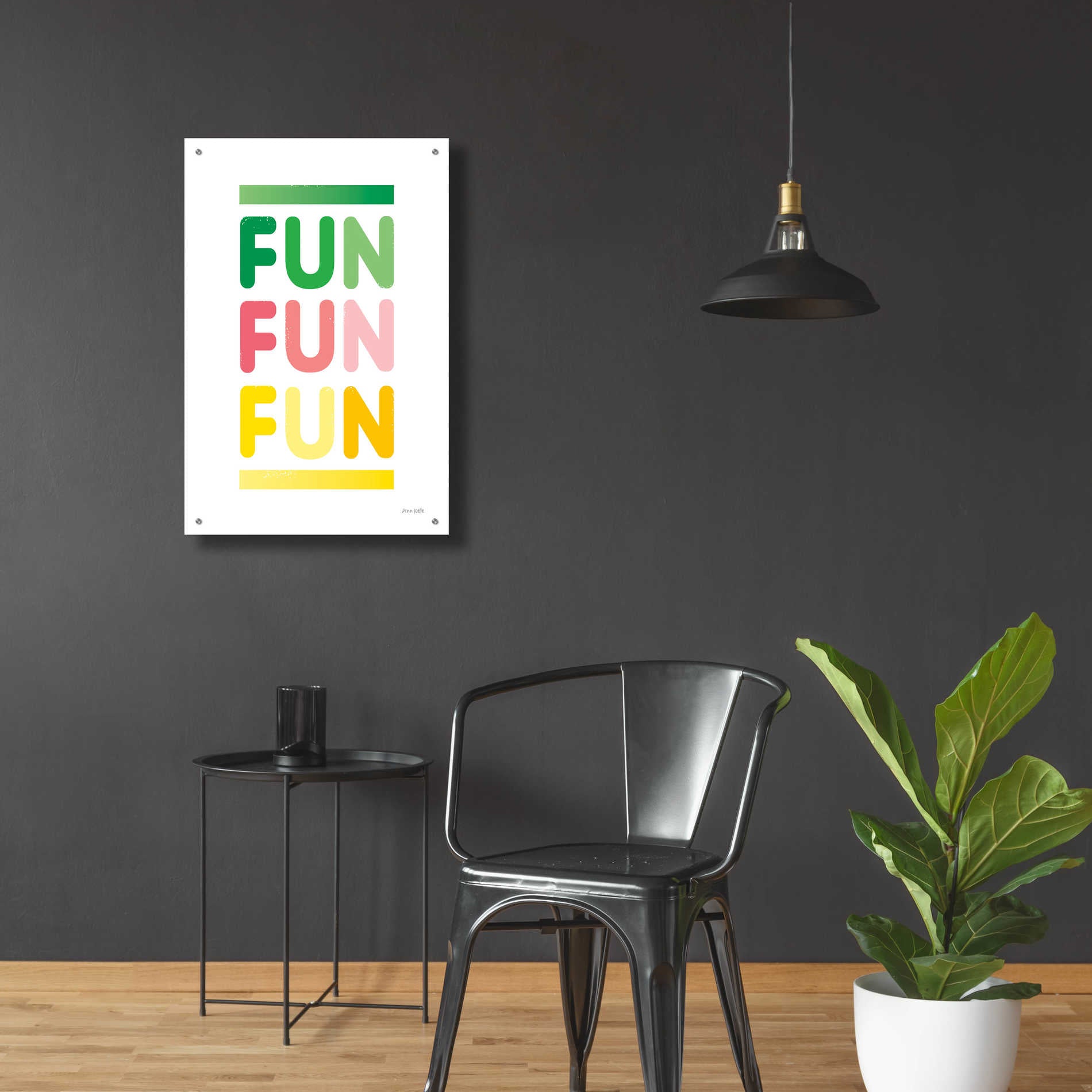 Epic Art 'Fun' by Ann Kelle Designs, Acrylic Glass Wall Art,24x36