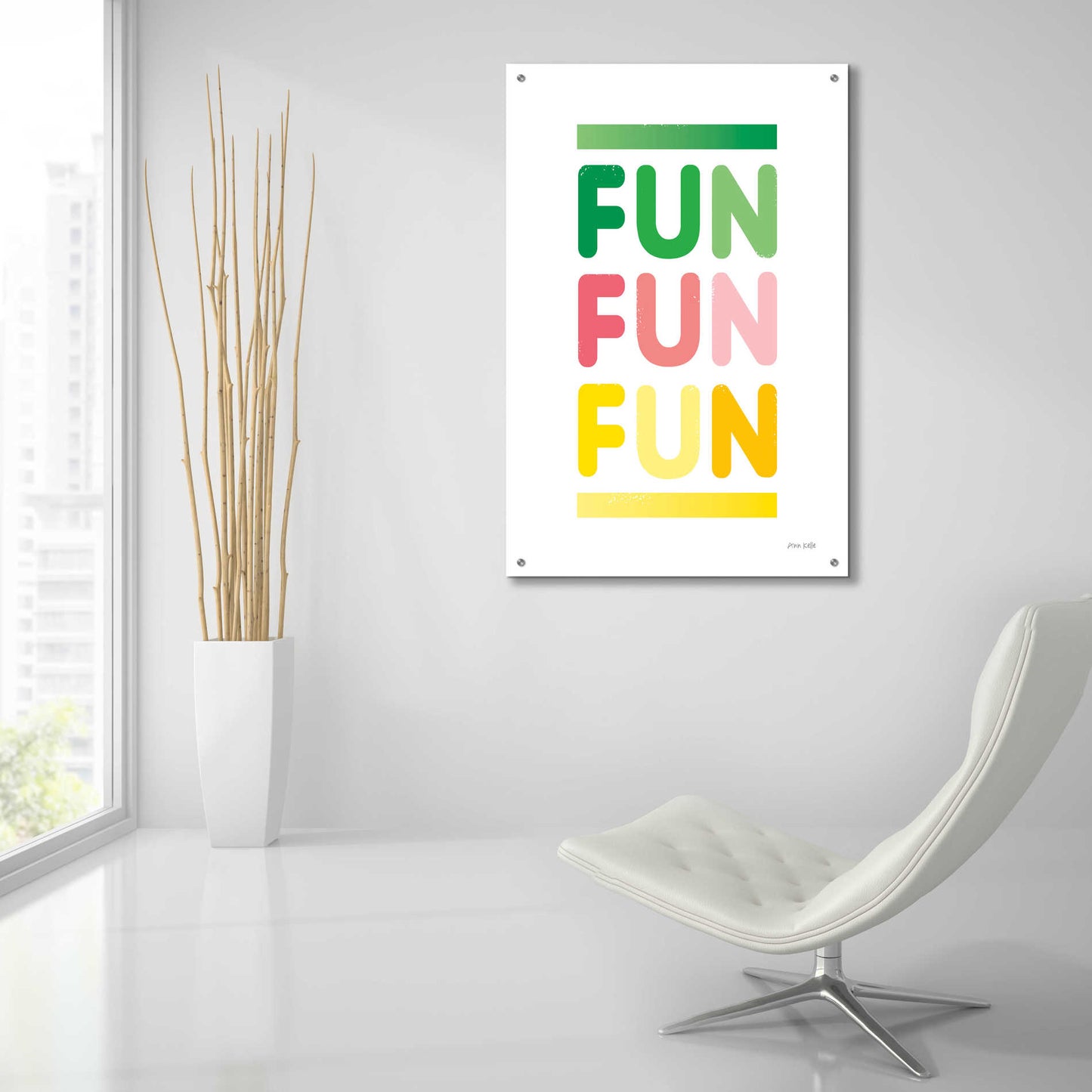 Epic Art 'Fun' by Ann Kelle Designs, Acrylic Glass Wall Art,24x36