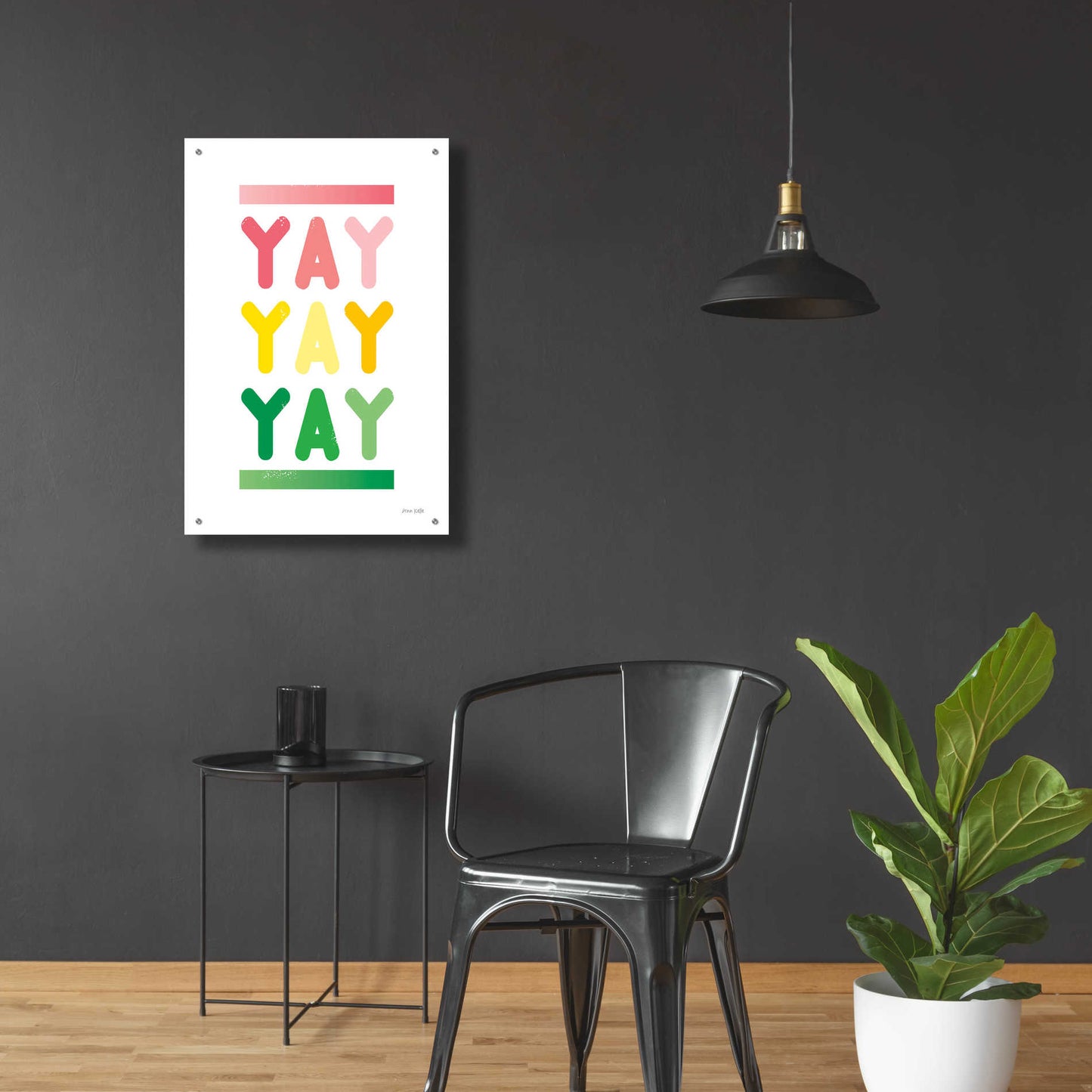 Epic Art 'Yay' by Ann Kelle Designs, Acrylic Glass Wall Art,24x36