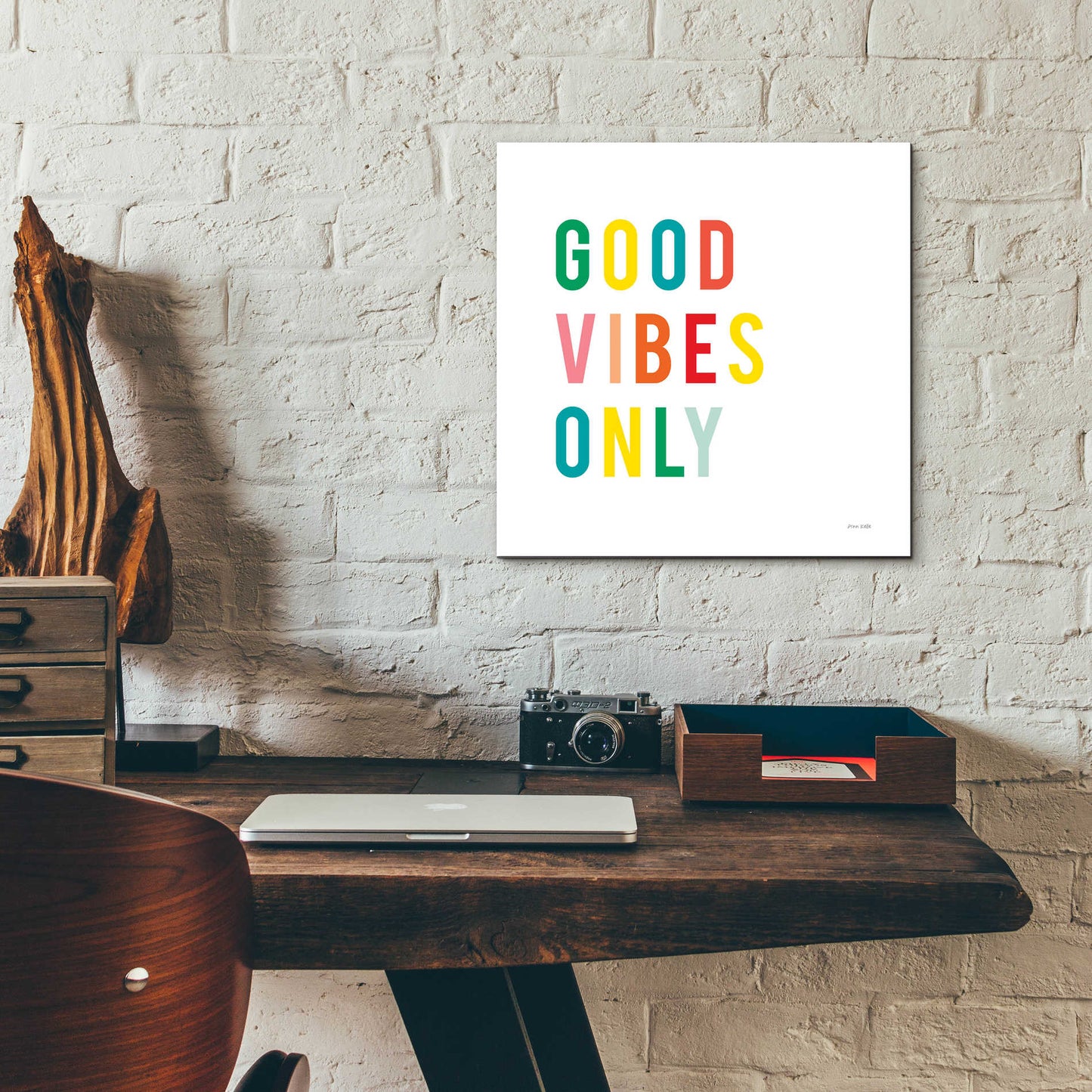 Epic Art 'Good Vibes Only' by Ann Kelle Designs, Acrylic Glass Wall Art,12x12