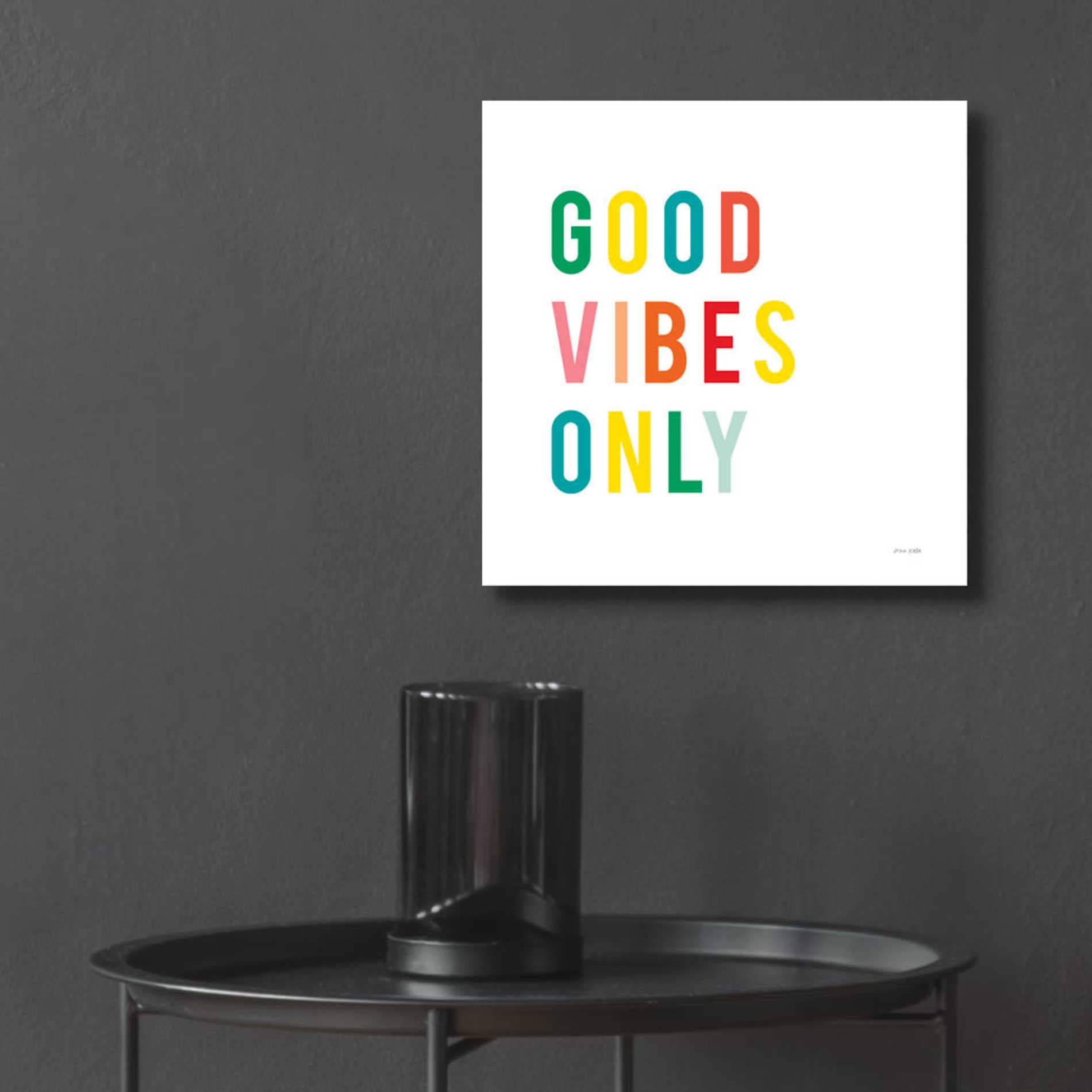 Epic Art 'Good Vibes Only' by Ann Kelle Designs, Acrylic Glass Wall Art,12x12