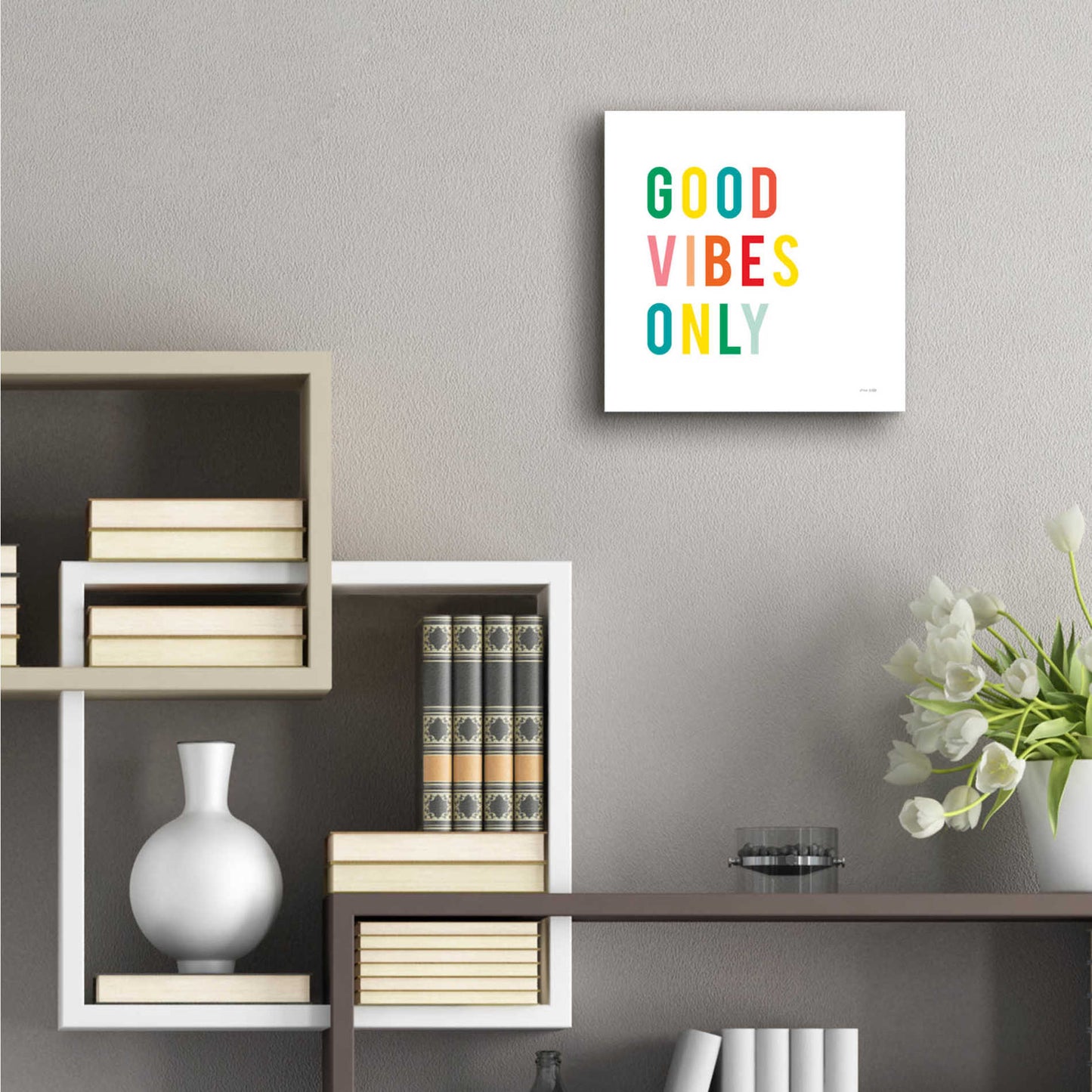 Epic Art 'Good Vibes Only' by Ann Kelle Designs, Acrylic Glass Wall Art,12x12