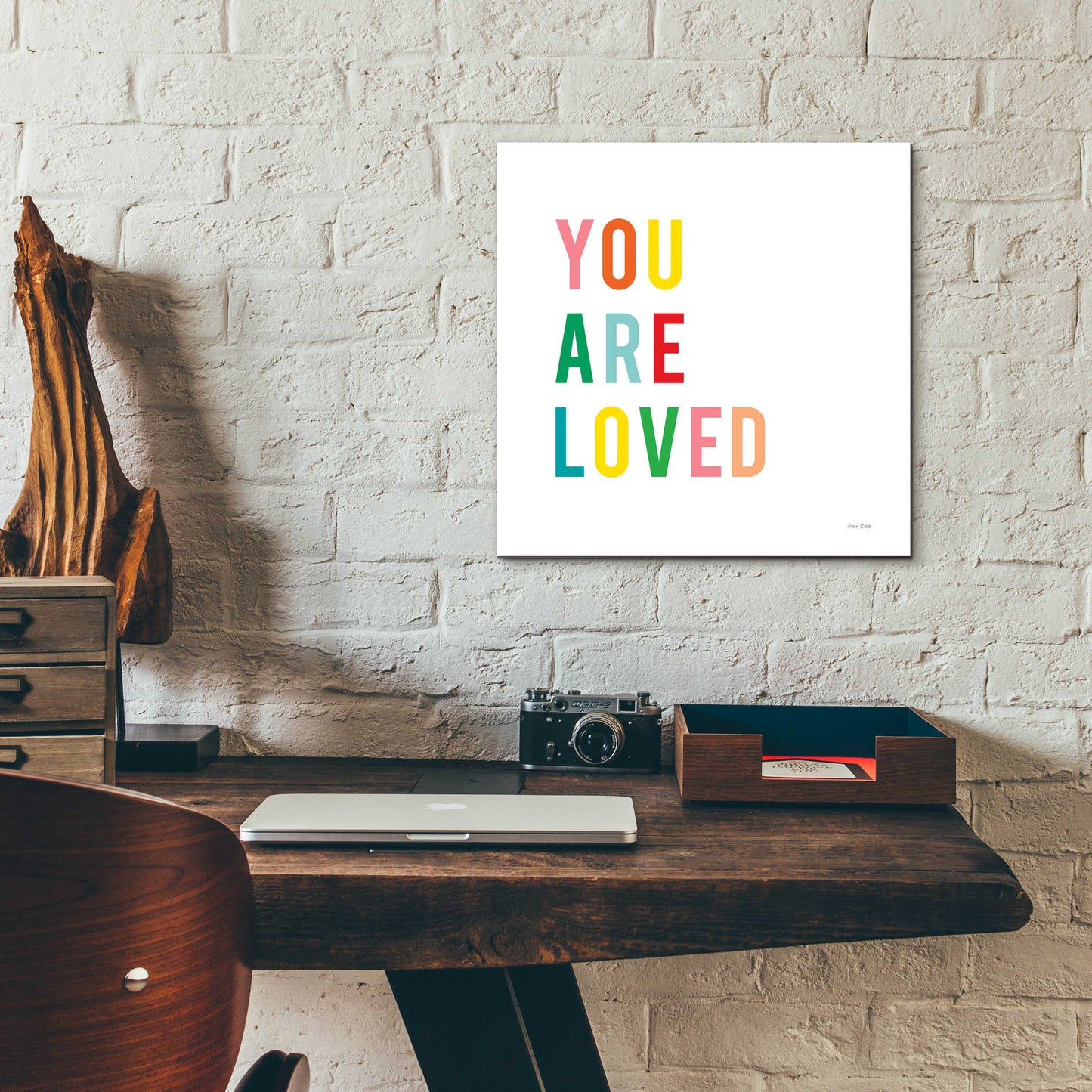 Epic Art 'You are Loved' by Ann Kelle Designs, Acrylic Glass Wall Art,12x12